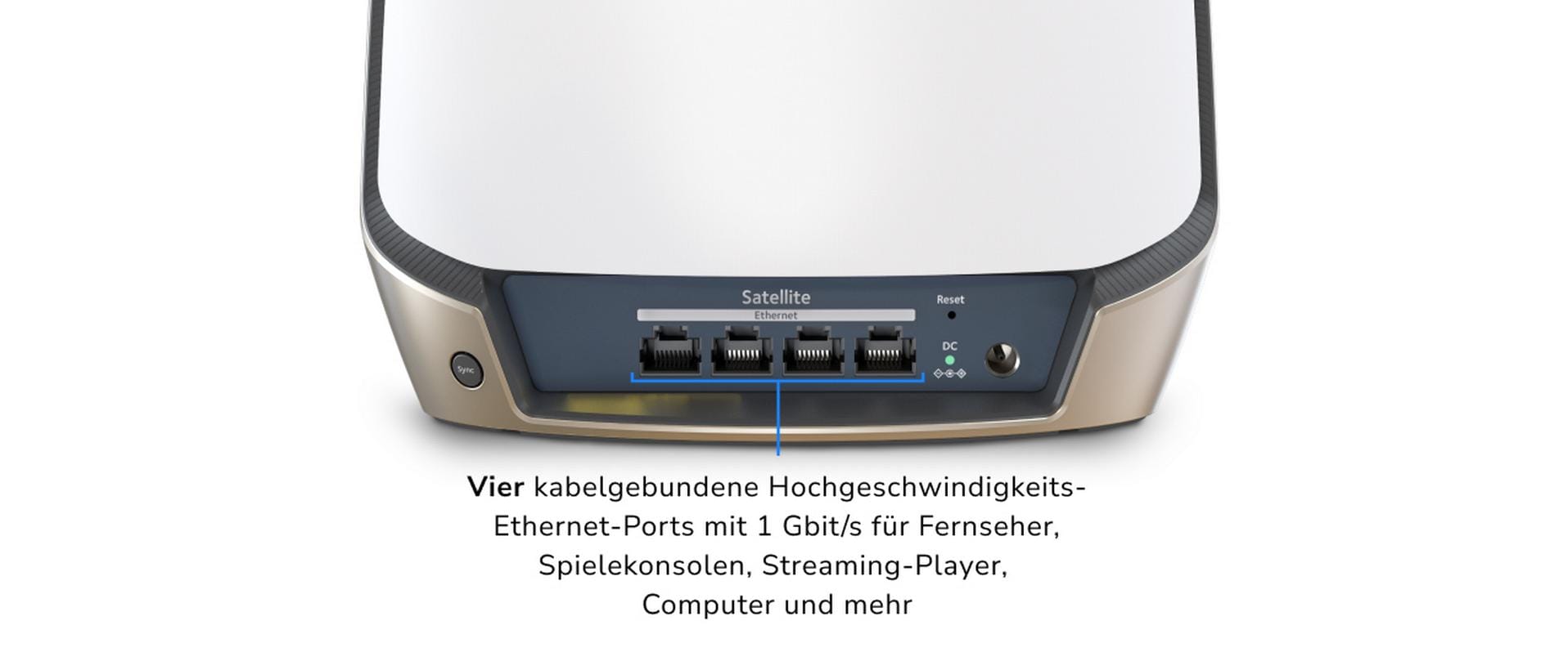 Netgear RBS860 Orbi Tri-Band WiFi 6 Mesh System Zusatz-Satellit