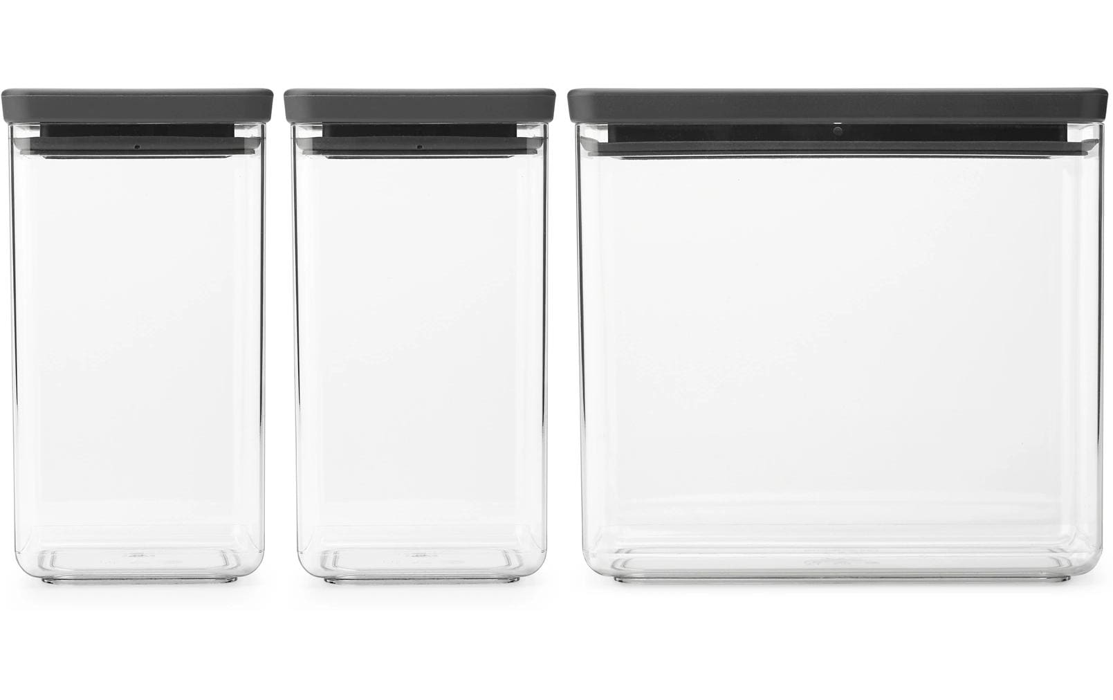 Brabantia Vorratsdose Tasty+ 6.7 l, Dunkelgrau/Transparent