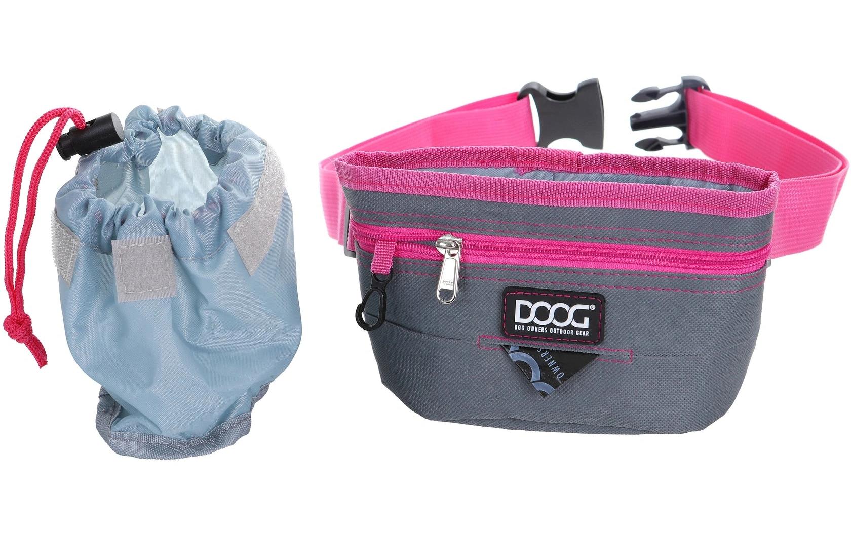 Doog Treat Pouch L Grau / Pink