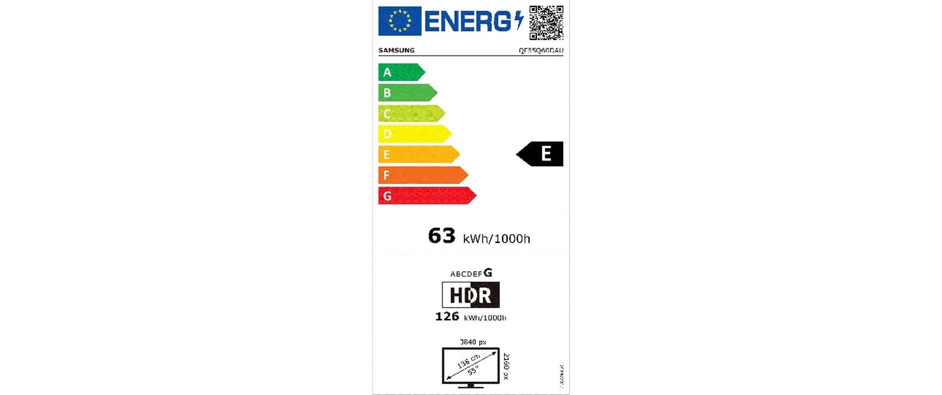 Samsung TV QE55Q60D AUXXN 55, 3840 x 2160 (Ultra HD 4K), QLED