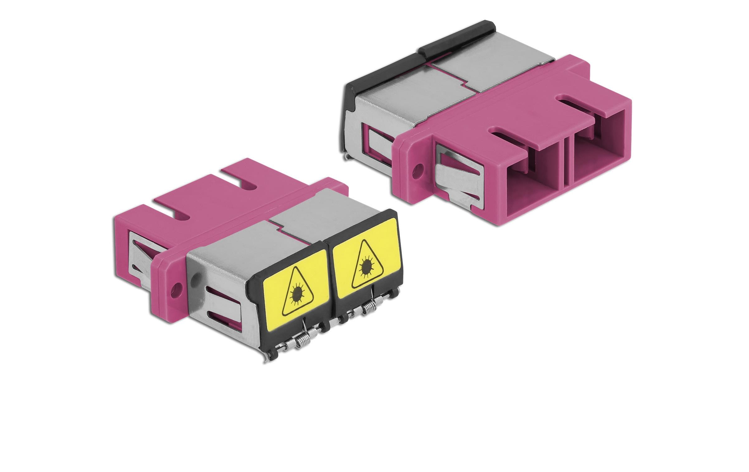 Delock LWL-Kupplung SC – SC Duplex Multimode OM4 1 Stück