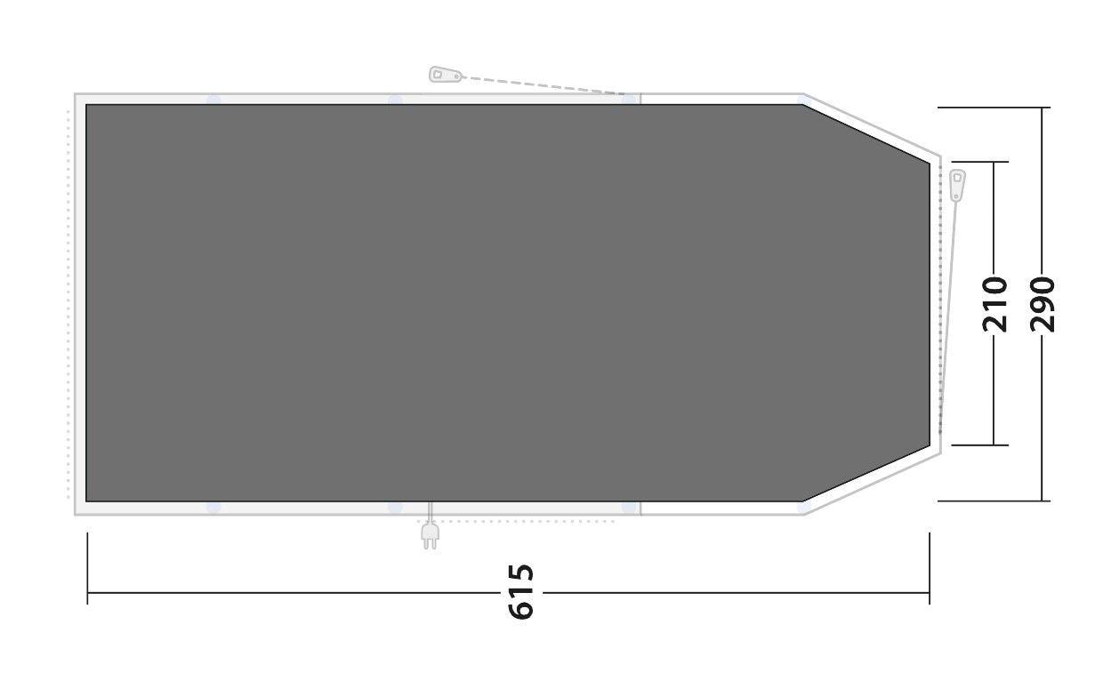 Outwell Zeltunterlage Footprint Parkdale 4PA, 615 cm x 290 cm