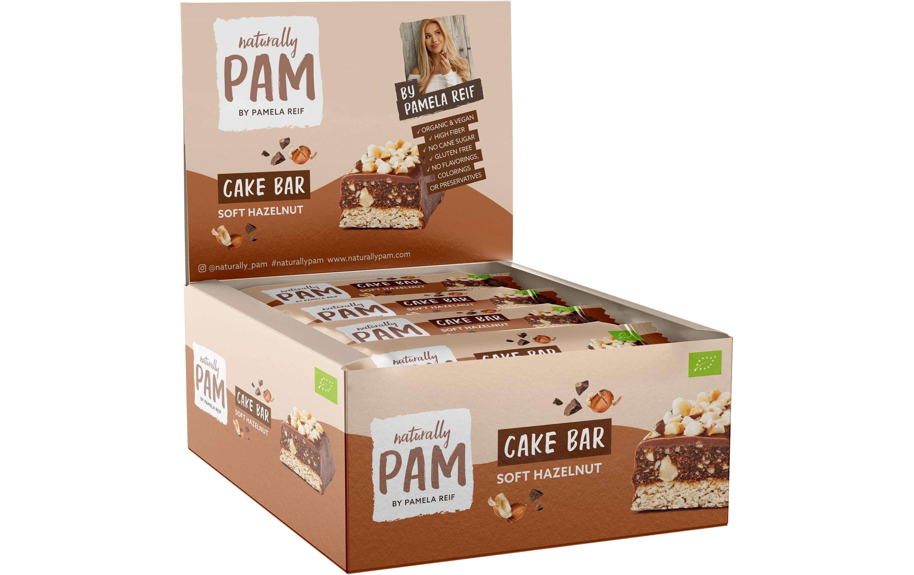 Naturally Pam Riegel Bio Cake Bar – Soft Hazelnut 12 x 44 g