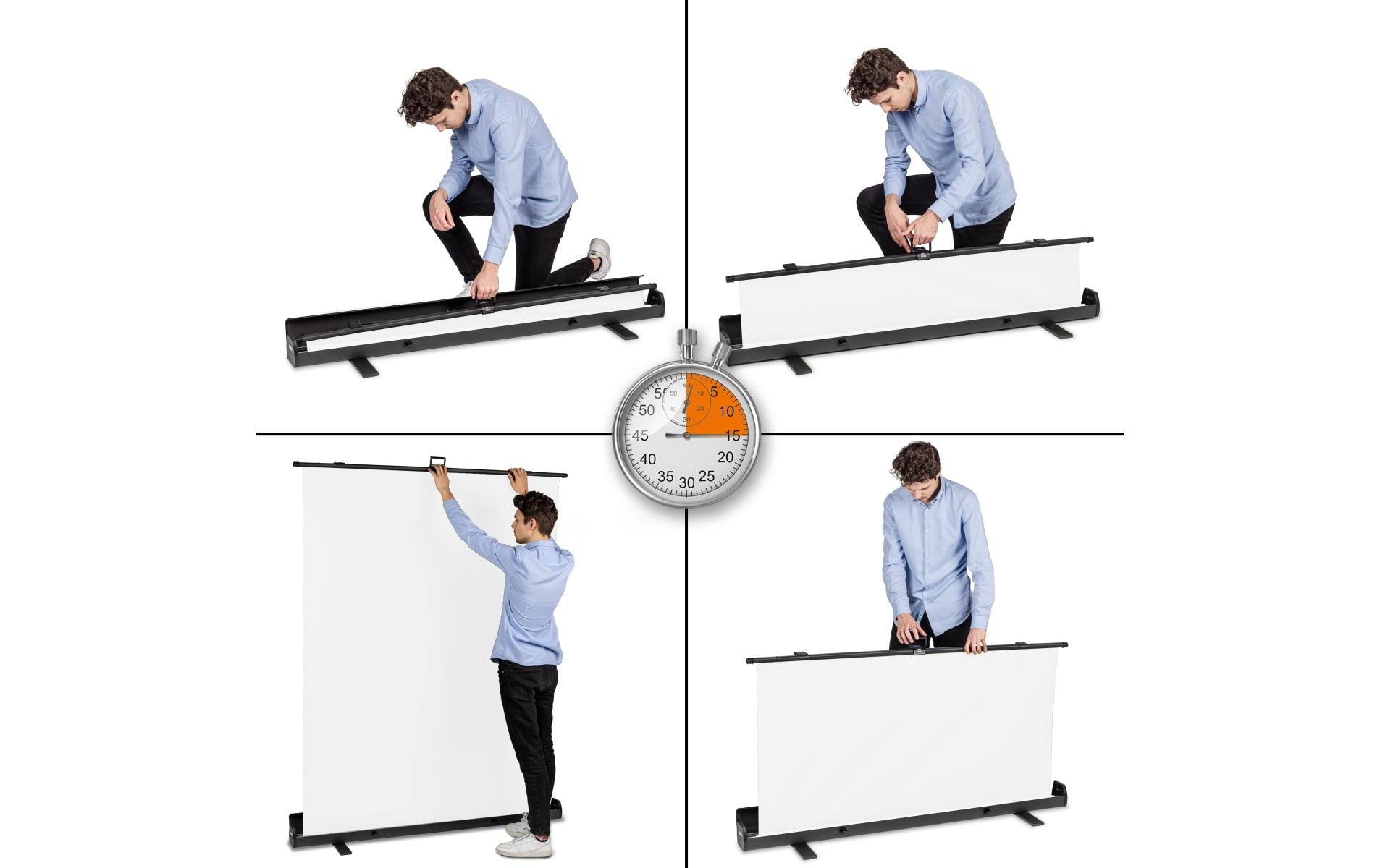 Walimex Pro Hintergrund Roll-up 155 x 200 cm Weiss