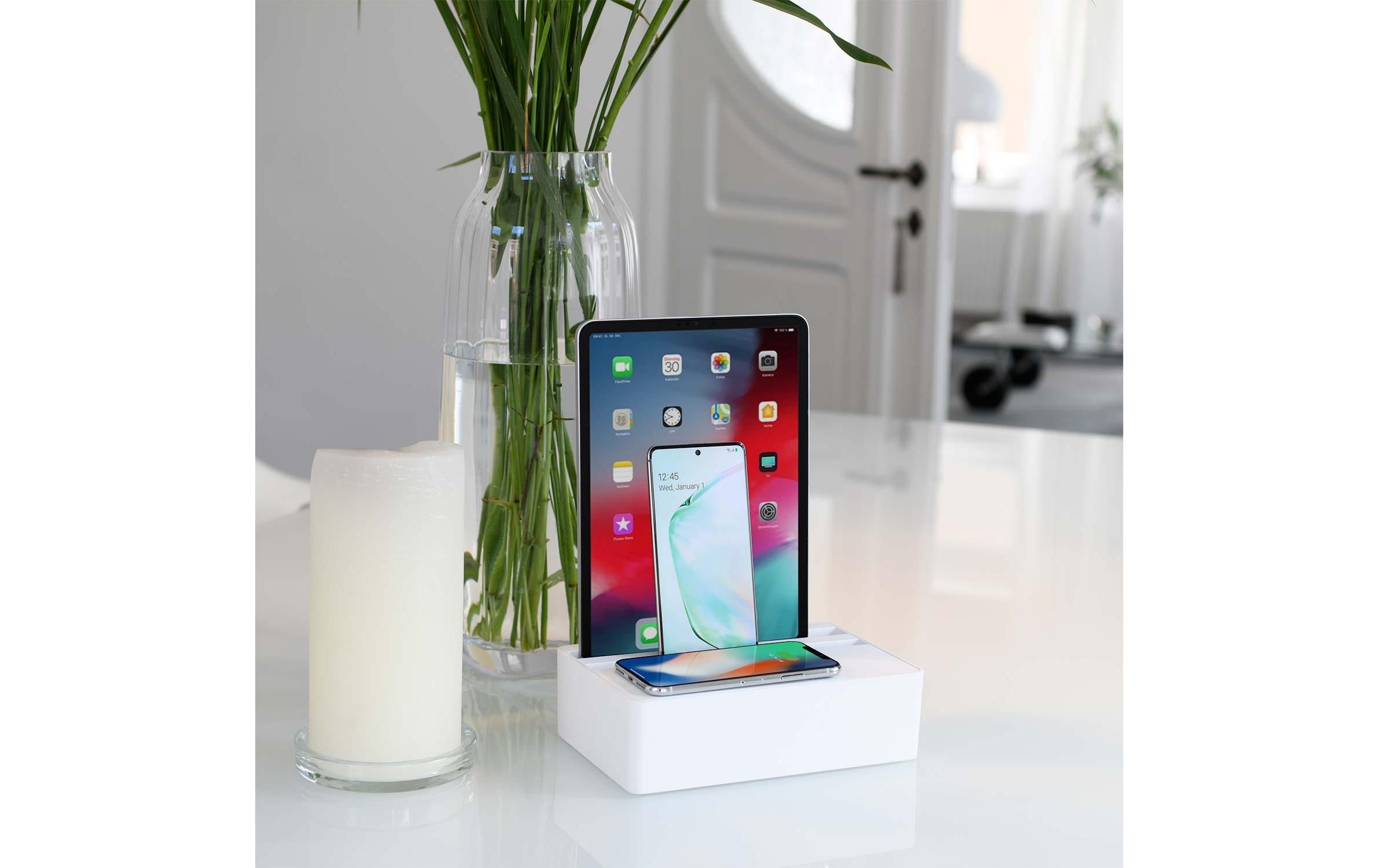 Alldock Ladestation Wireless Weiss