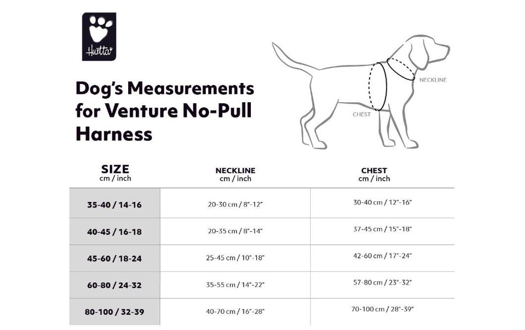 HURTTA Geschirr Venture No-Pull, 80-100, Orange