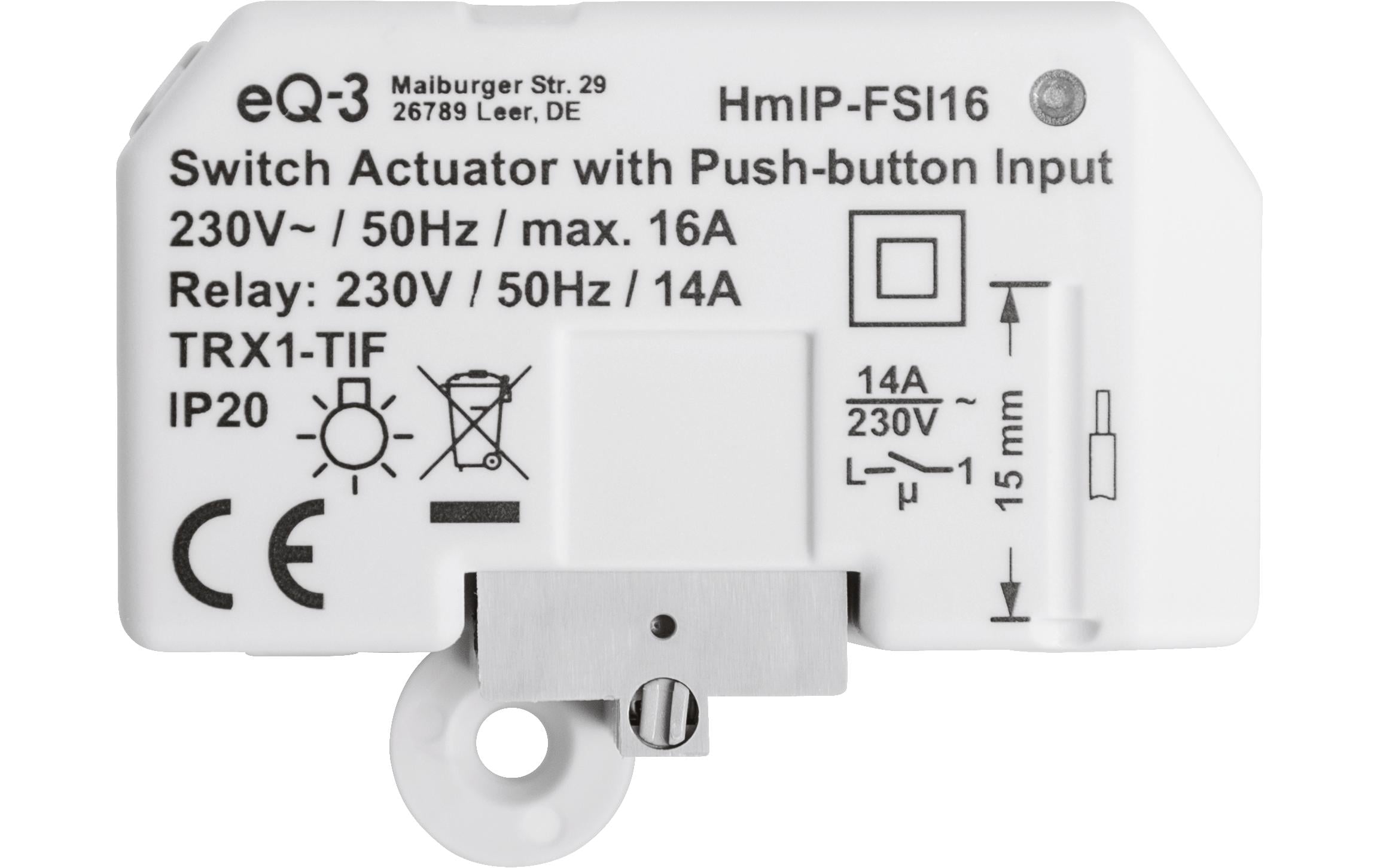 Homematic IP Smart Home Funk-Schaltaktor mit Tastereingang unterputz