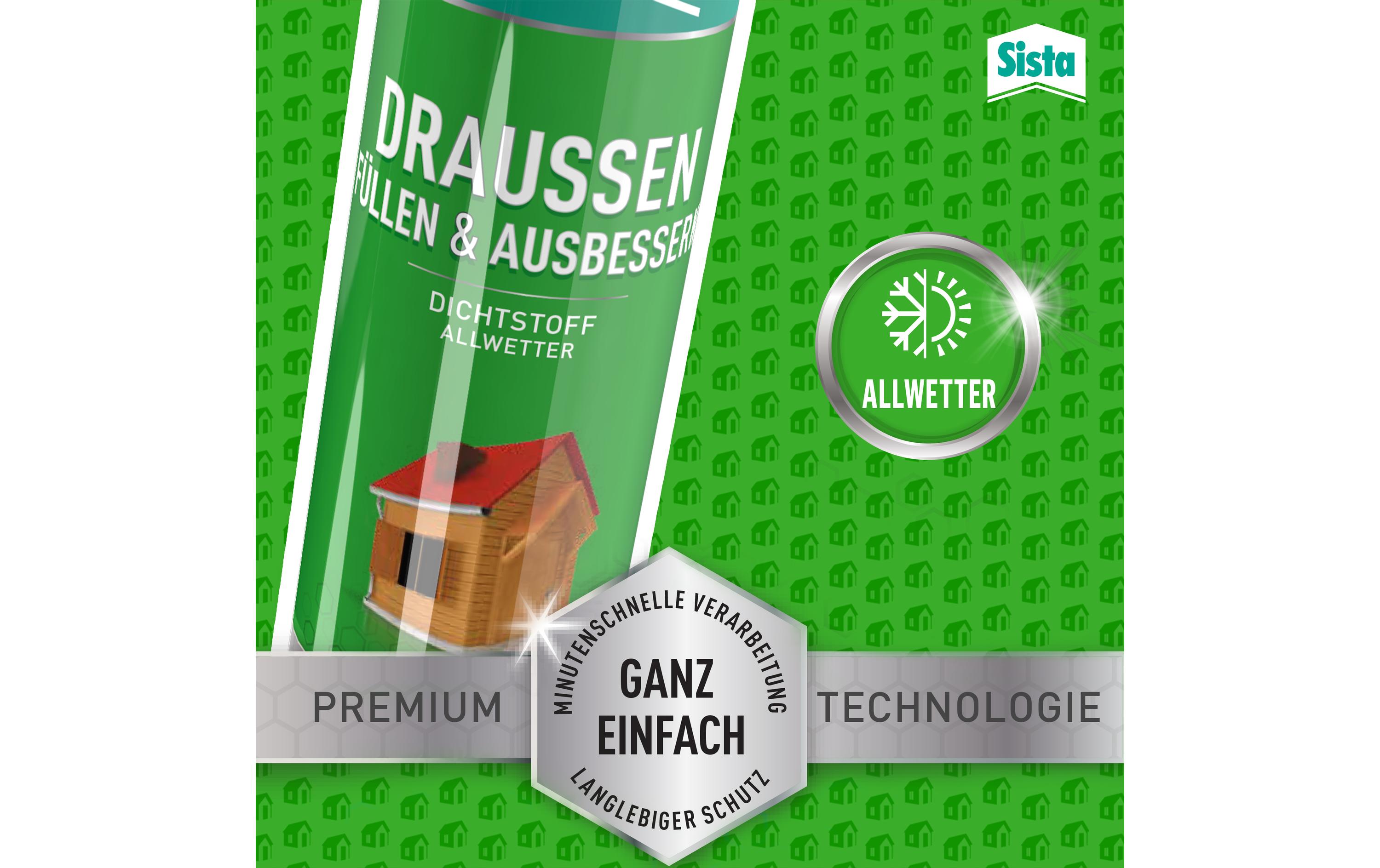 Sista Dichtmasse Draussen Füllen & Ausbessern 280 ml, Transparent