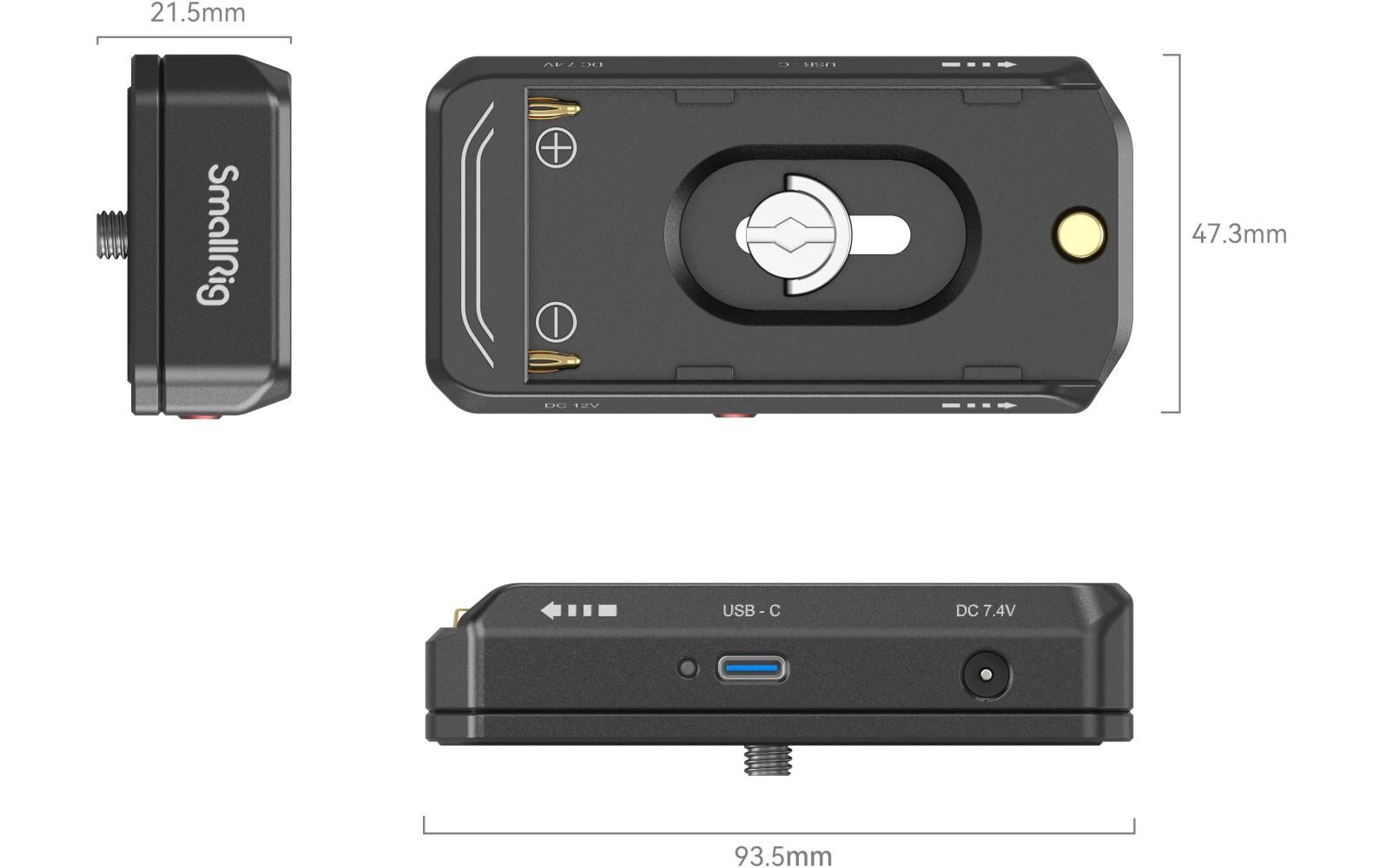 Smallrig Digitalkamera-Akku NP-F Battery Adapter Montageplatten-Kit