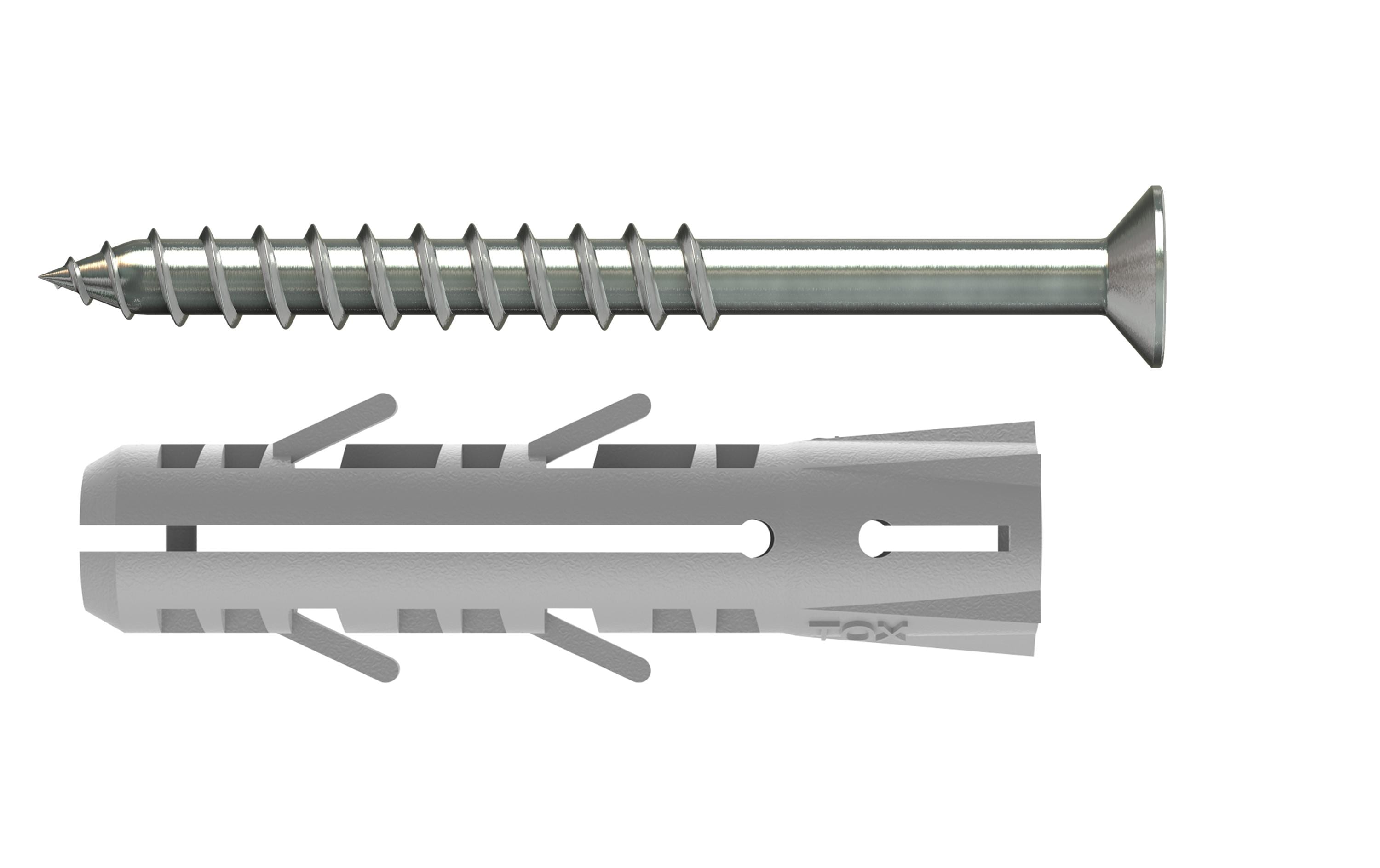 Tox-Dübel Spreizdübel Barracuda 5x25 mm, inkl. Schraube 12 Stück