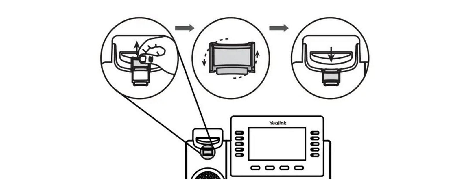 Yealink Hörerhalterung WMC-T4x zu allen T4x Telefone