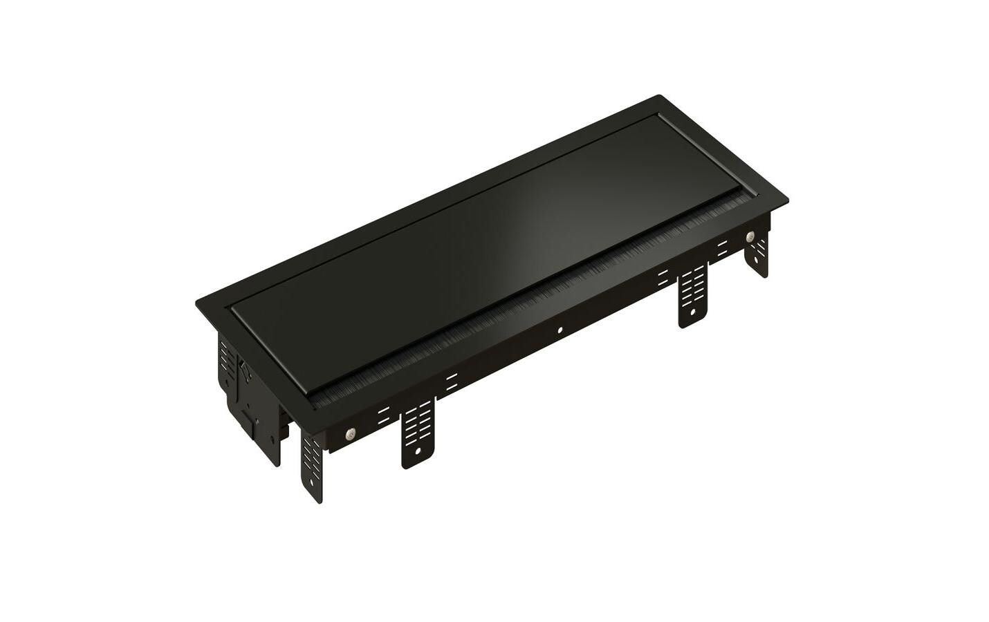 max connect Einbaurahmen BOX L 6-Fach, Schwarz