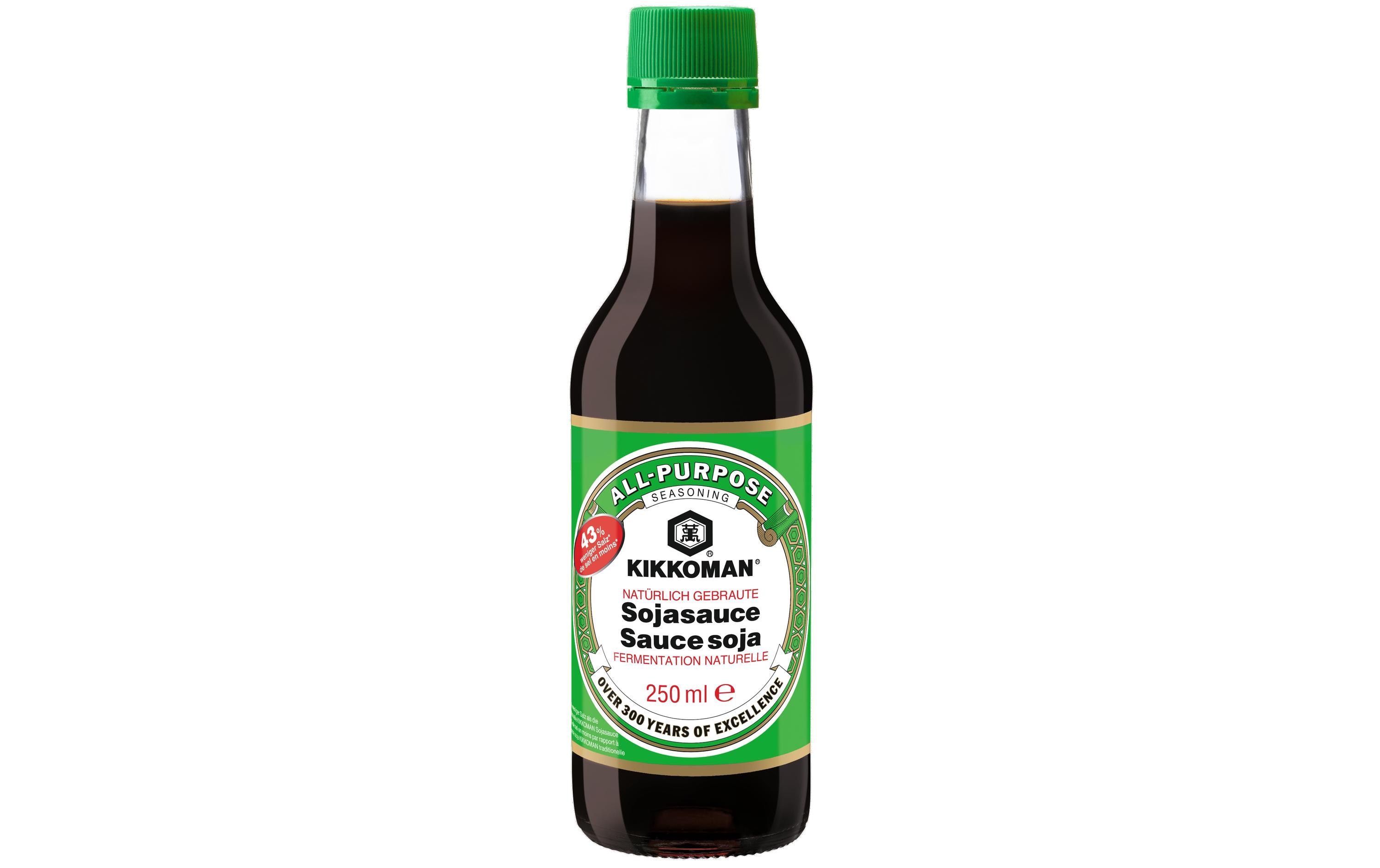 Kikkoman Soja Sauce mit 43% weniger Salz 250 ml