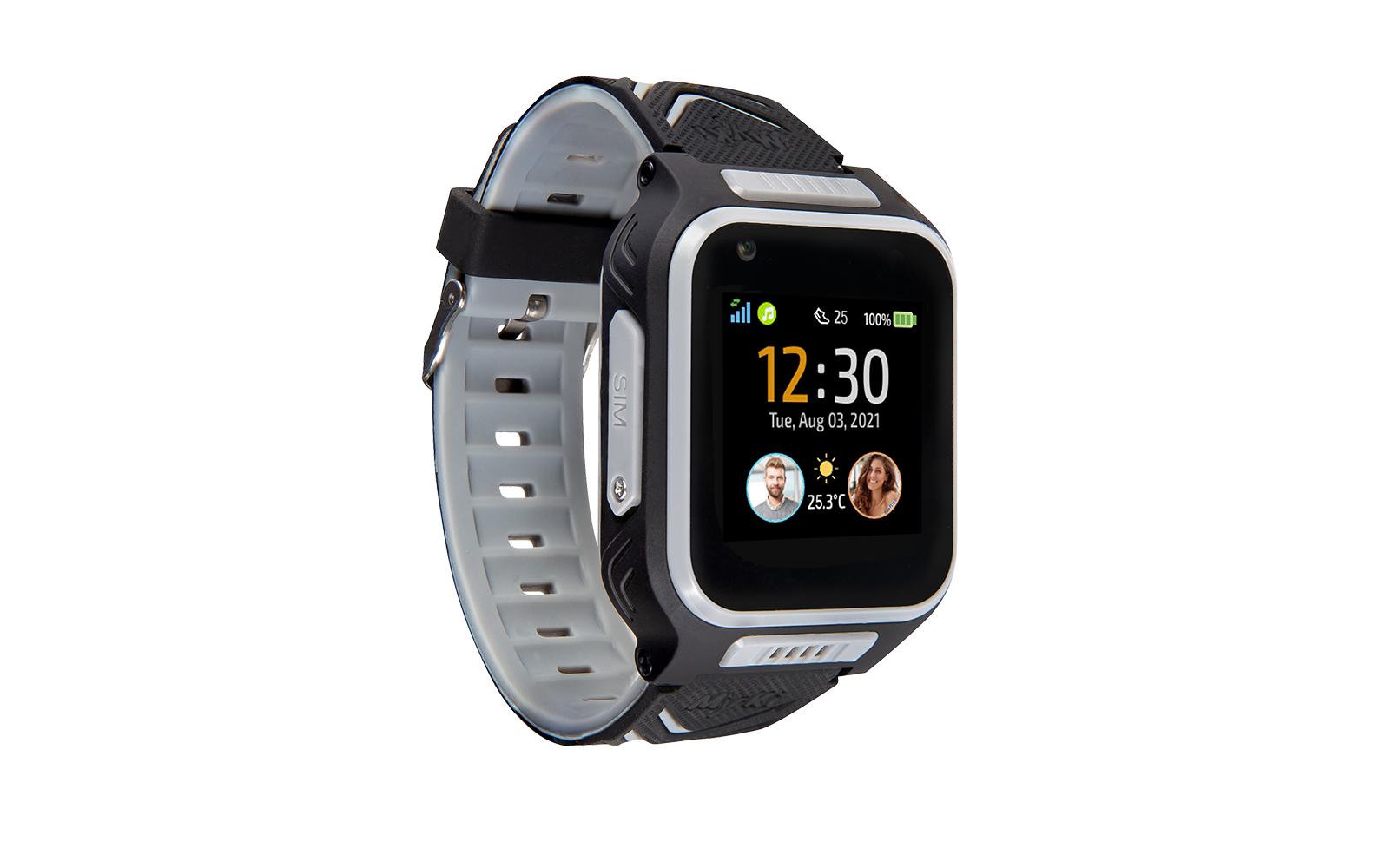 MyKi Smartwatch GPS Kinder Uhr MyKi 4 Schwarz/Grau mit SIM-Karte