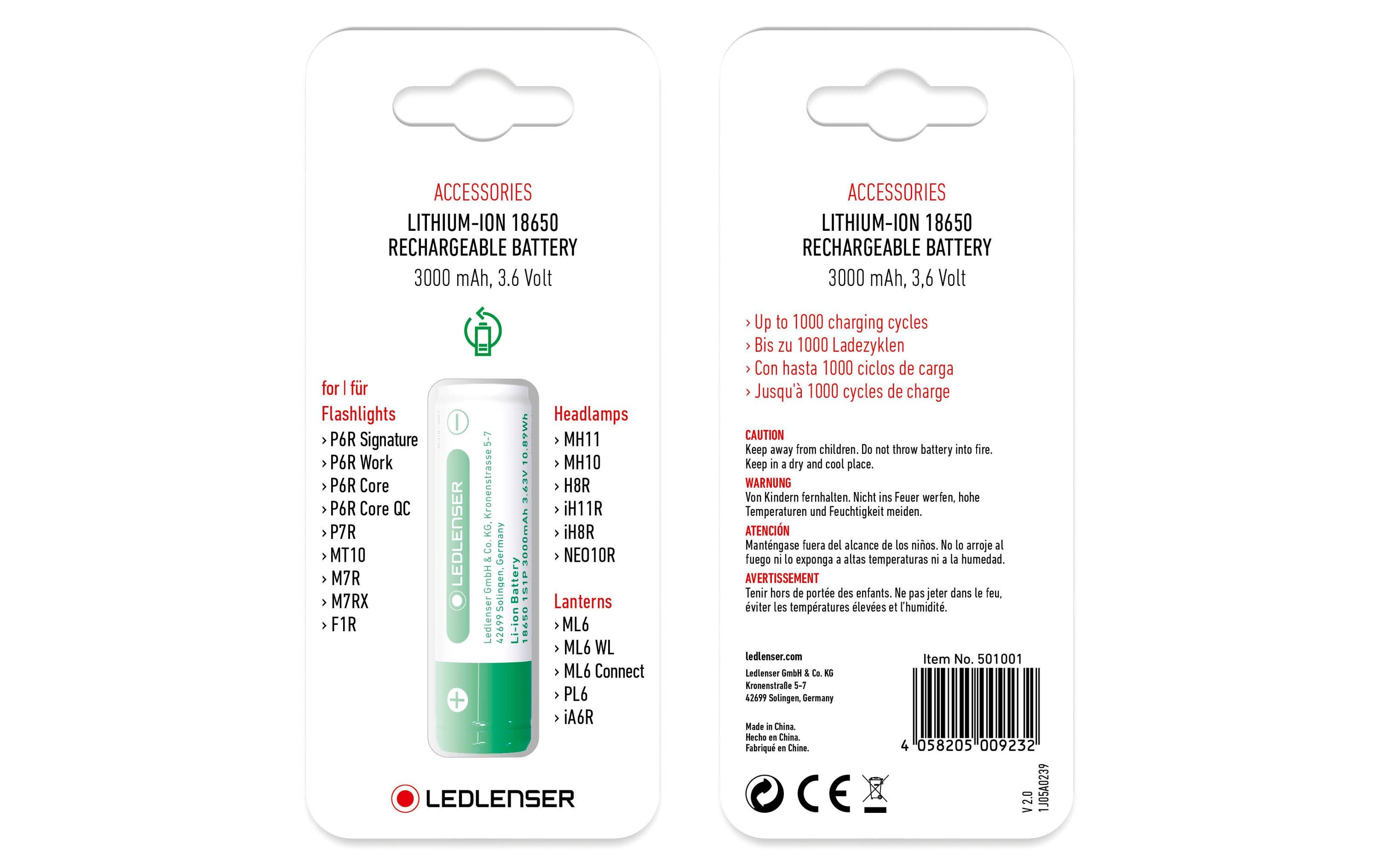 LED LENSER Akku Li-Ion 3000 mAh 3000 mAh