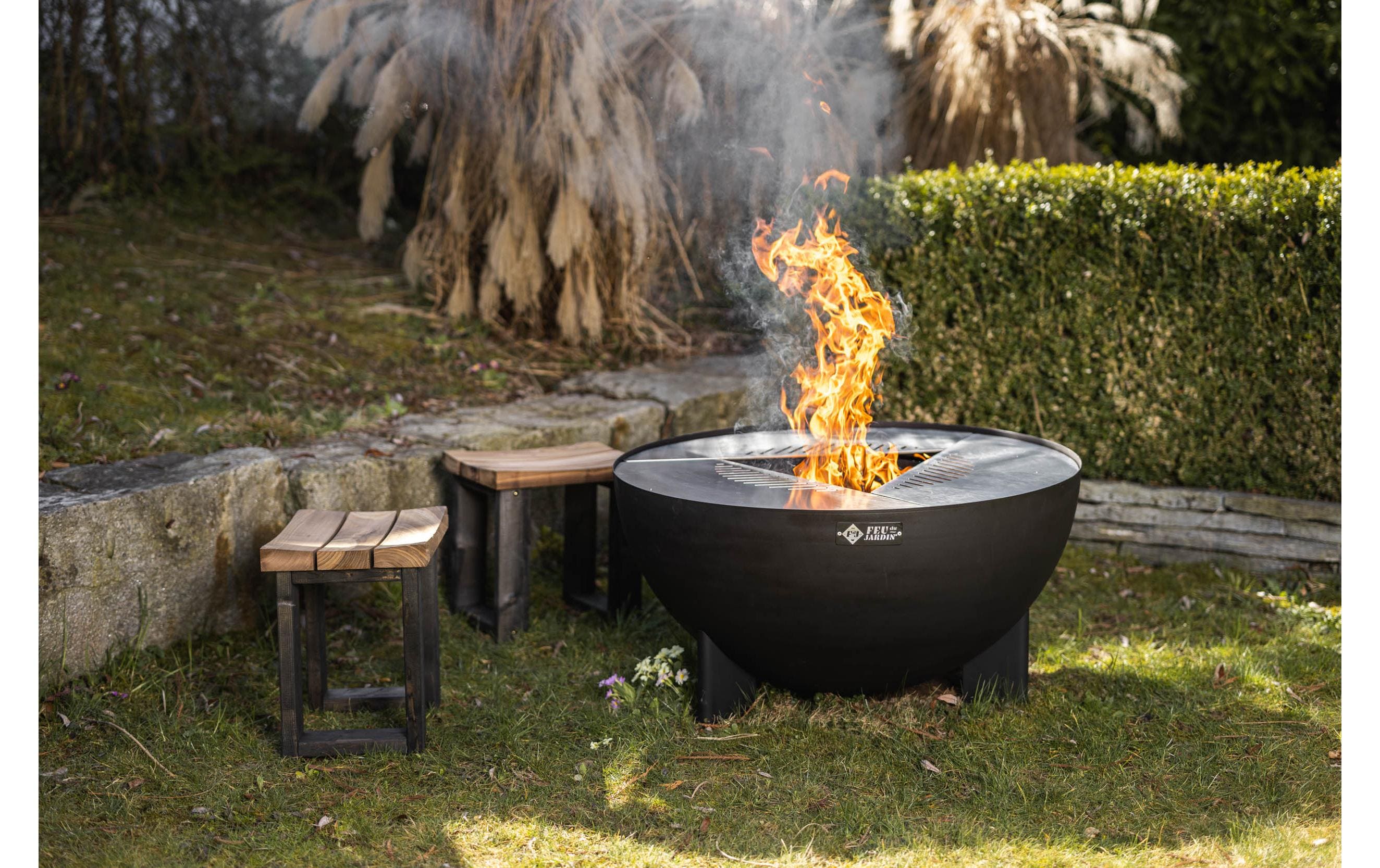 FEU DU JARDIN Feuerstelle Tria, Ø 98 cm, Schwarz