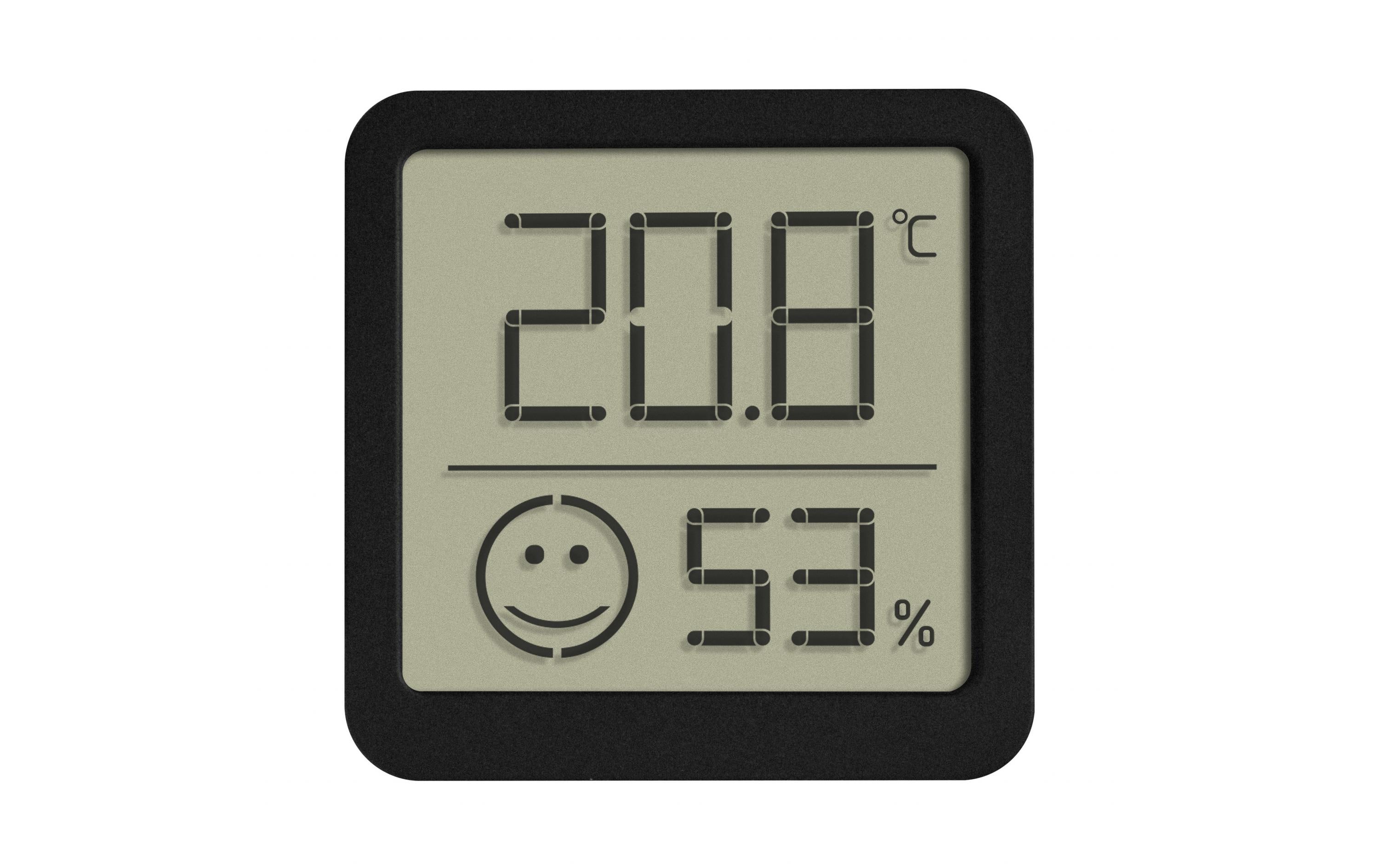 TFA Dostmann Thermo-/Hygrometer Digital, Schwarz, 2er Set