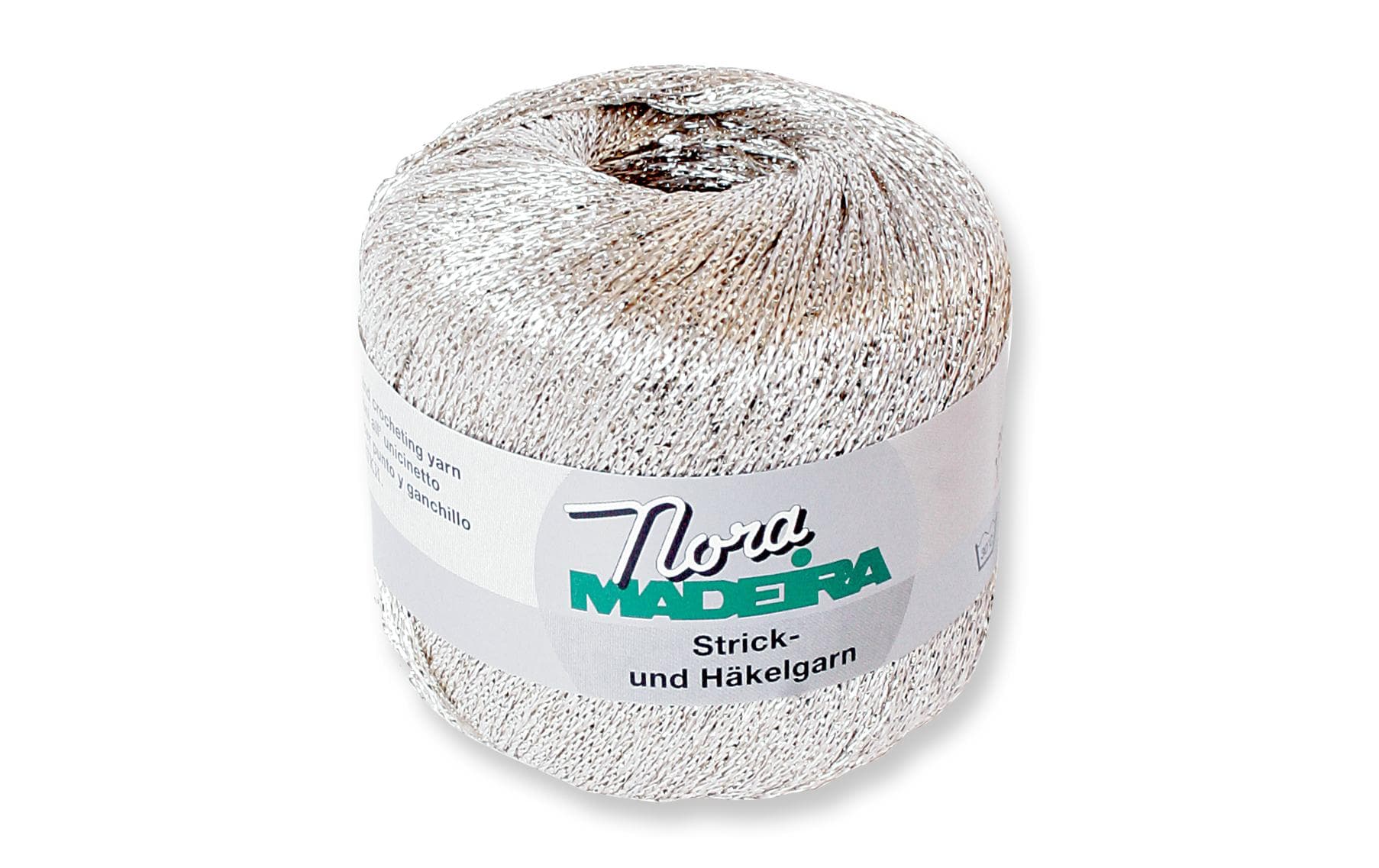 Madeira Näh- und Stickgarn Nora 25 g Weiss/Silber