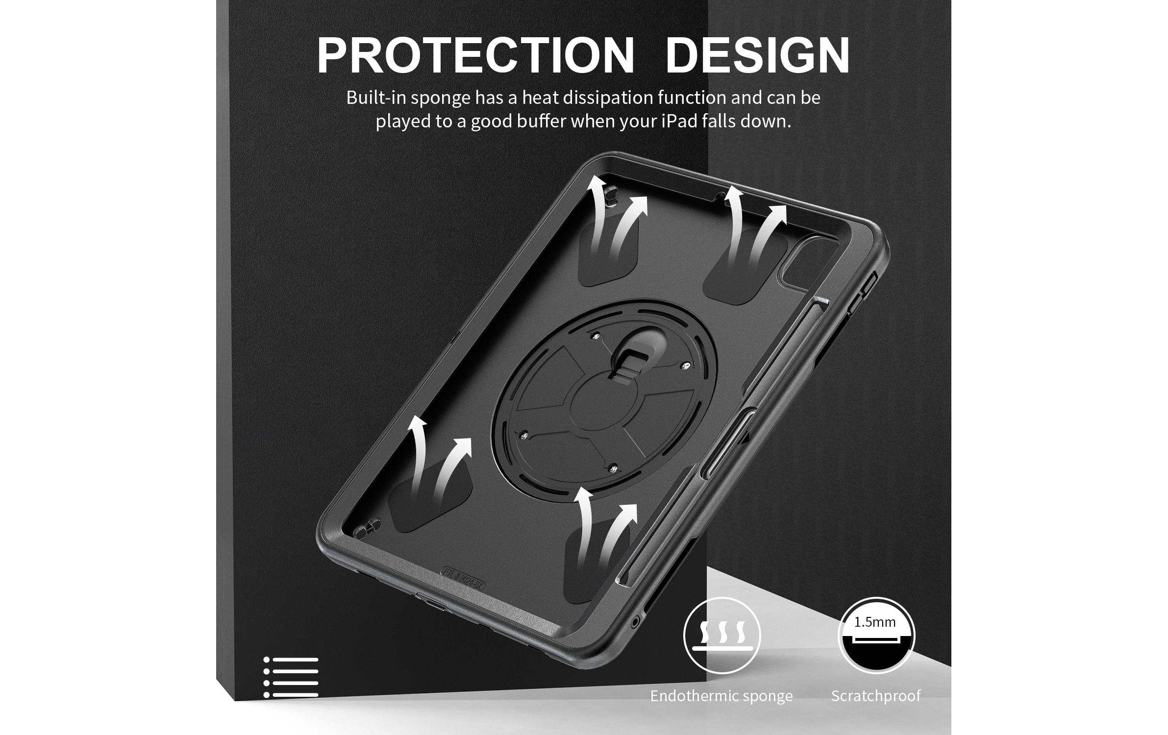 4smarts Tablet Back Cover Rugged Case Grip iPad Pro 11 (M4, 2024)