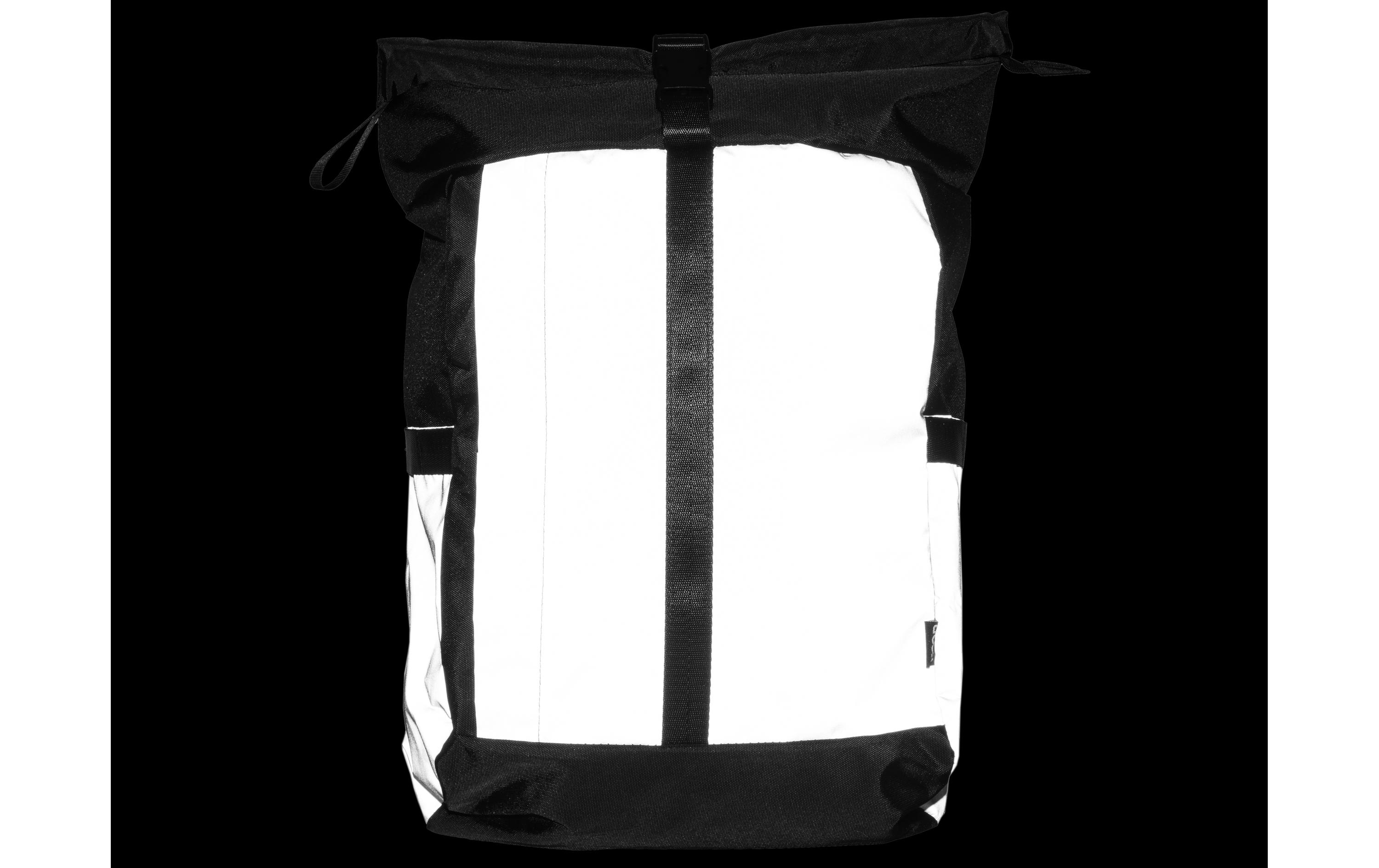 KOOR Rucksack Veedi Rolltop Reflective 22 l, Schwarz