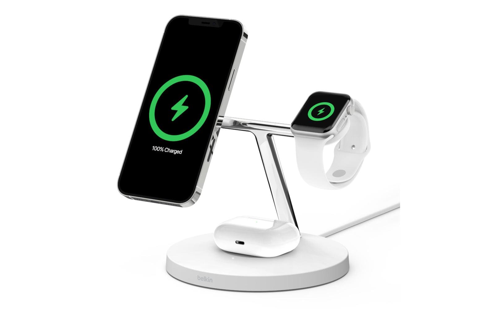 Belkin Wireless Charger Boost Charge Pro 3-in-1 MagSafe Weiss