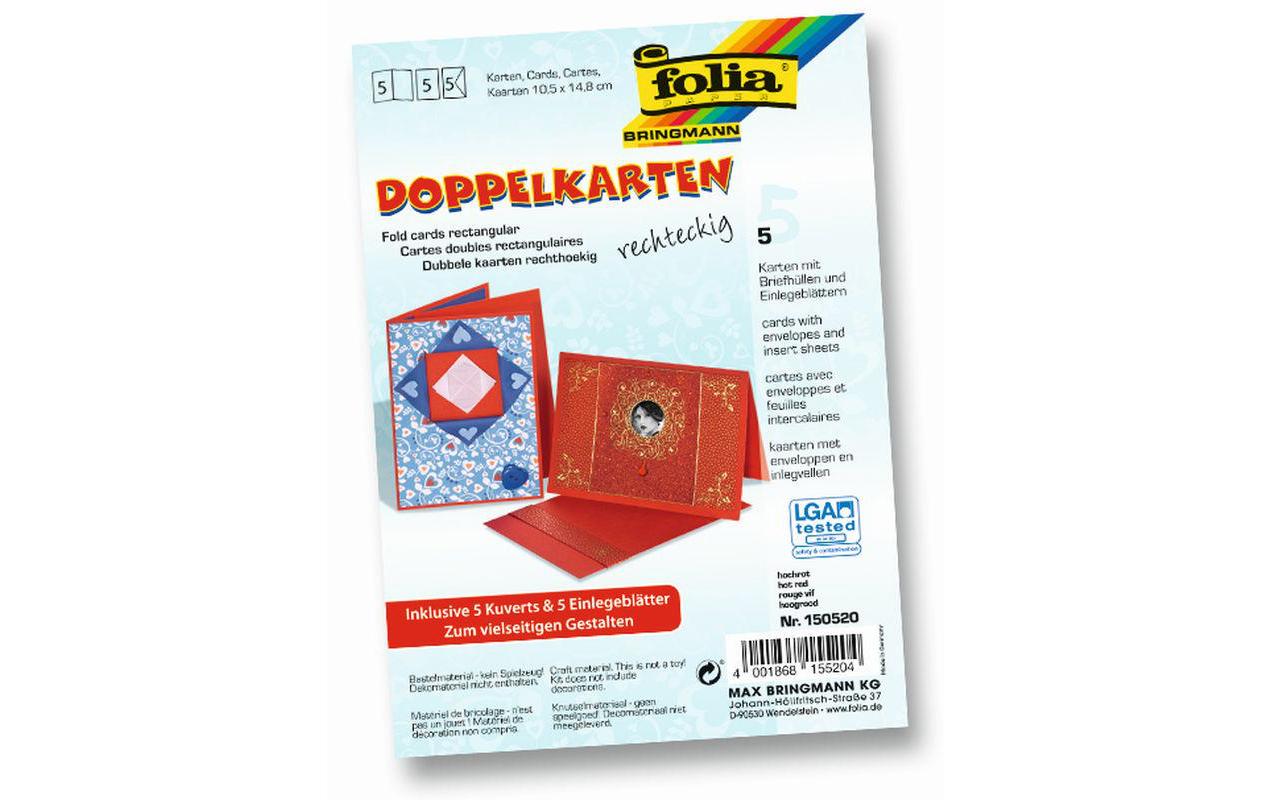 Folia Blankokarte 220 g/m² rechteckig Rot