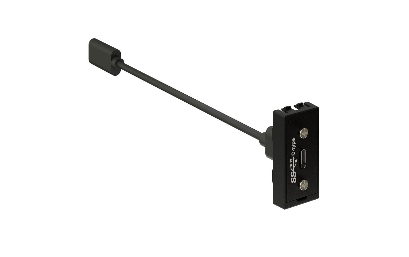 max connect Modul 45 x 22.5 mm, 1x USB-C 3.1 Data, Anthrazit