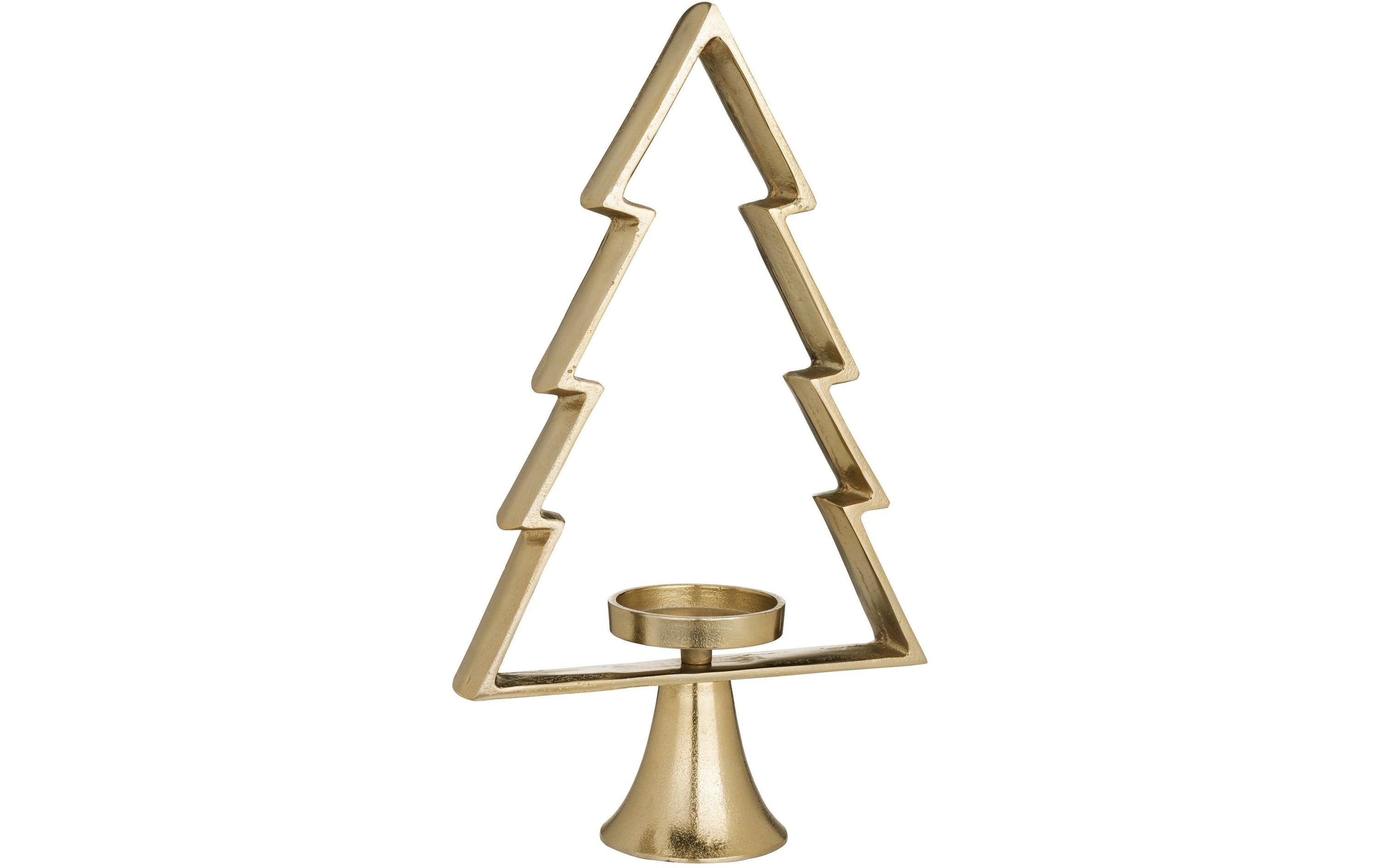 EGLO Weihnachtswindlicht Tanne Mukayle 44 cm, Gold