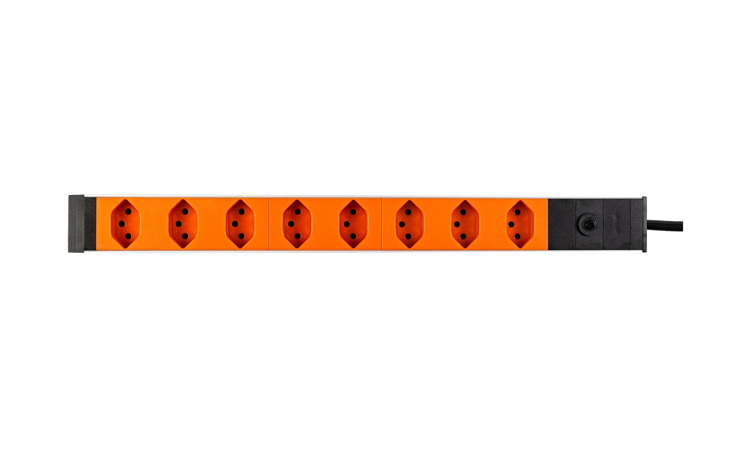 FURBER.power 19 Steckdosenleiste 8x T13 Orange