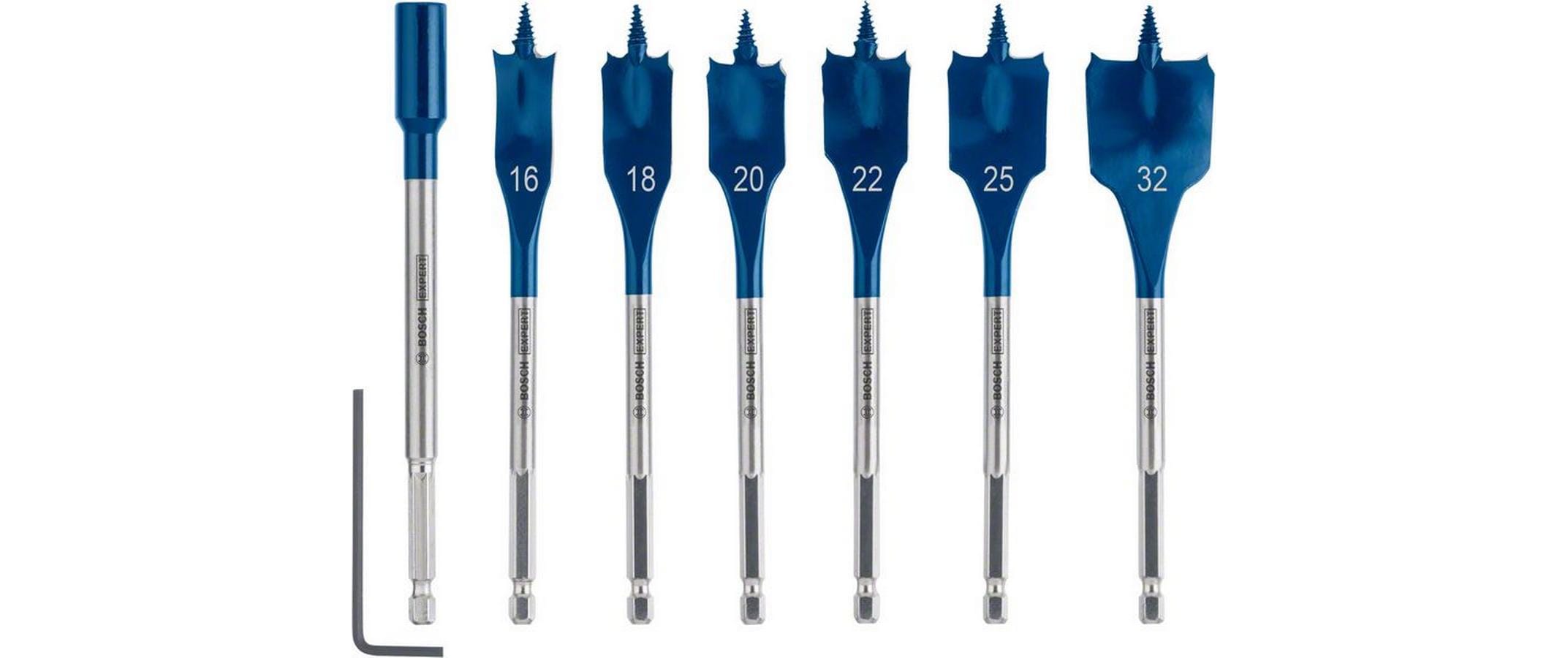 Bosch Professional Flachfräsbohrer-Set Expert Self Cut Speed, 7-teilig