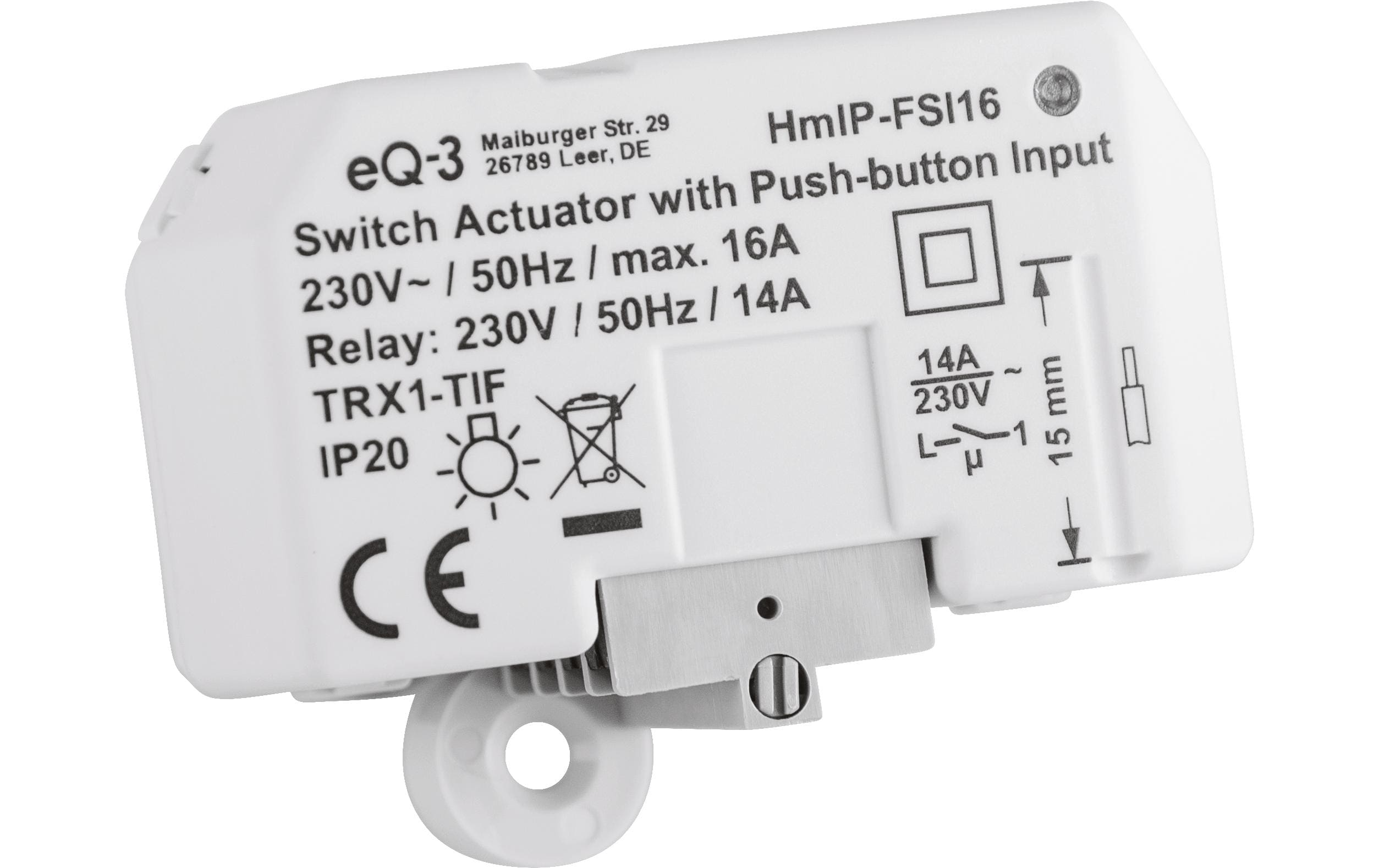 Homematic IP Smart Home Funk-Schaltaktor mit Tastereingang unterputz