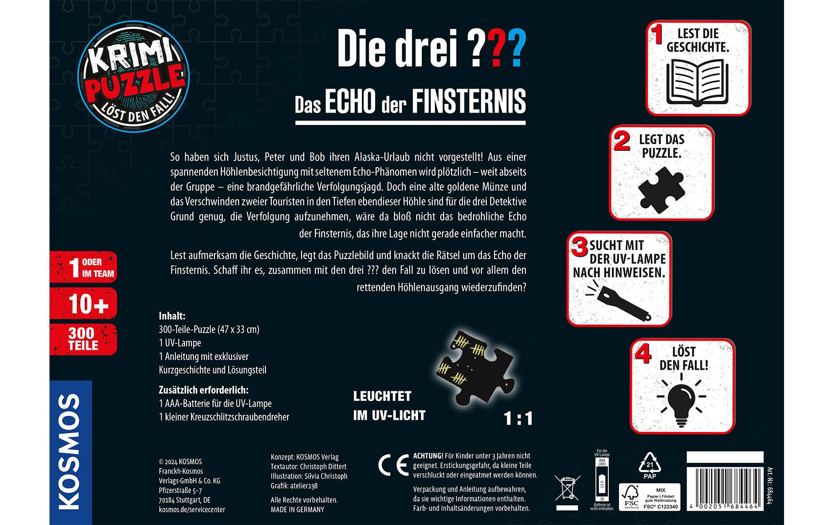 Kosmos Krimi-Puzzle Die drei ??? Das Echo der Finsternis