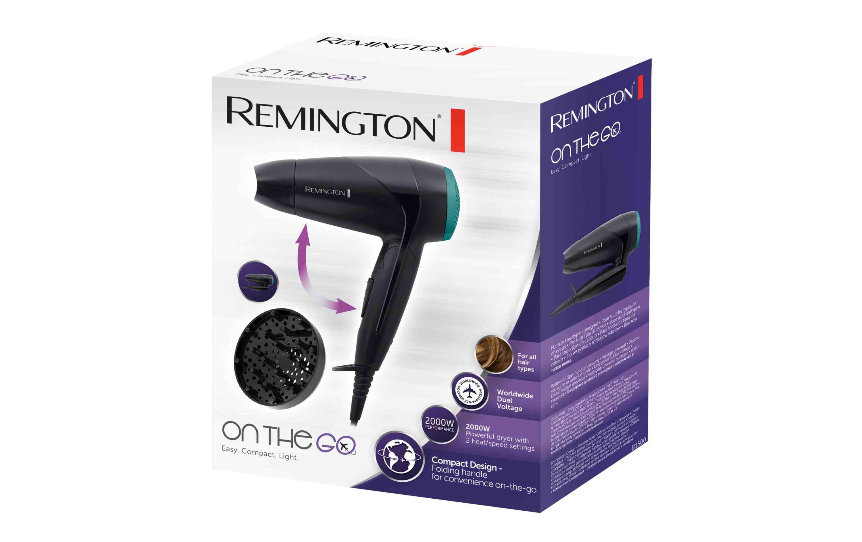 Remington Reisehaartrockner D1500 On the Go