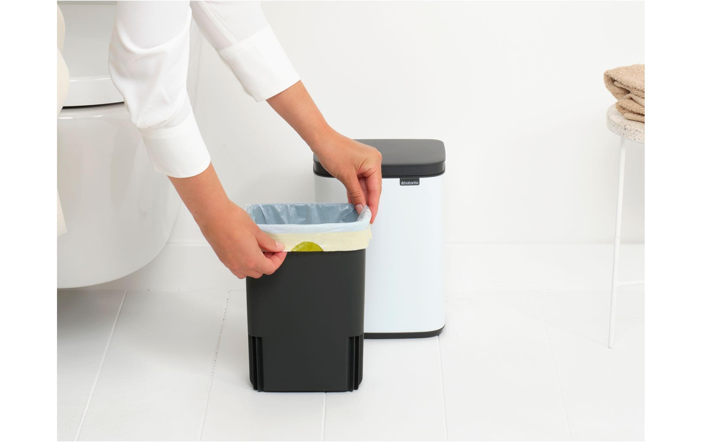 Brabantia Kosmetikeimer Bo Waste Bin 4 l, Weiss