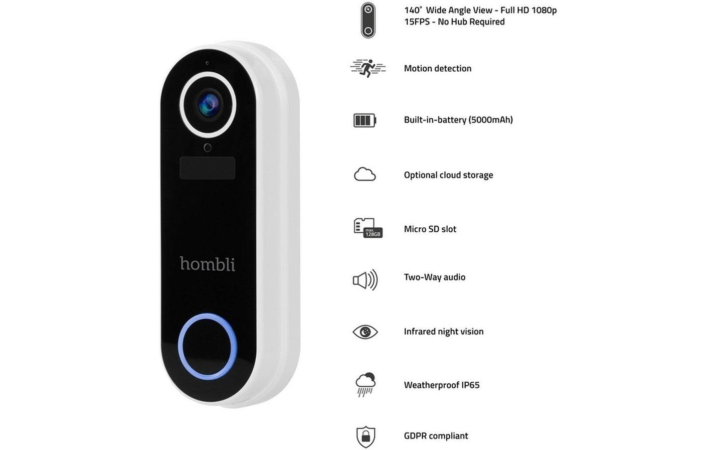 hombli Smart Doorbell Pack, Weiss