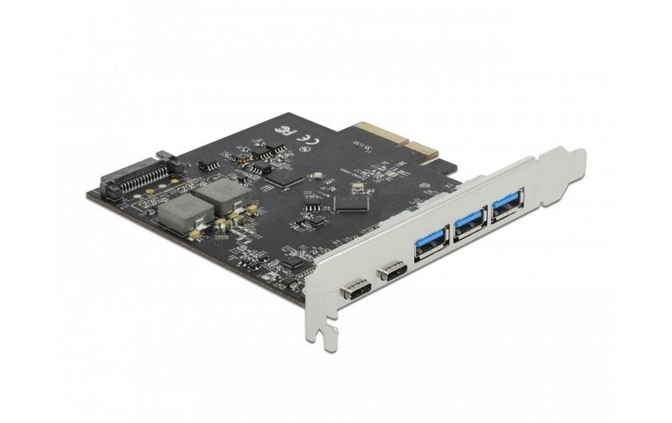 Delock PCI-Express-Karte USB 3.1 Gen2 - 2x USB-C + 3x USB-A