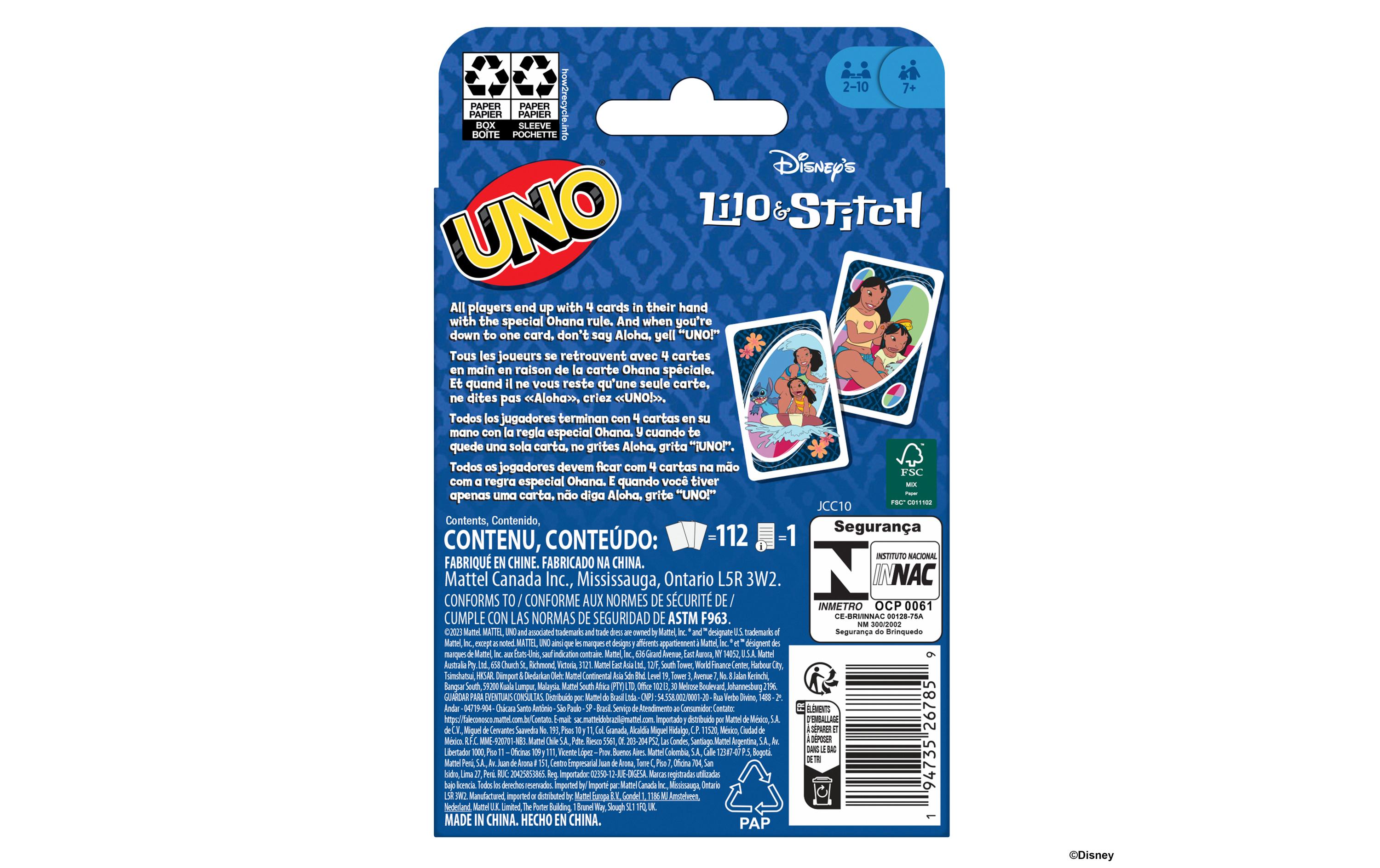 Mattel Spiele UNO Lilo und Stitch