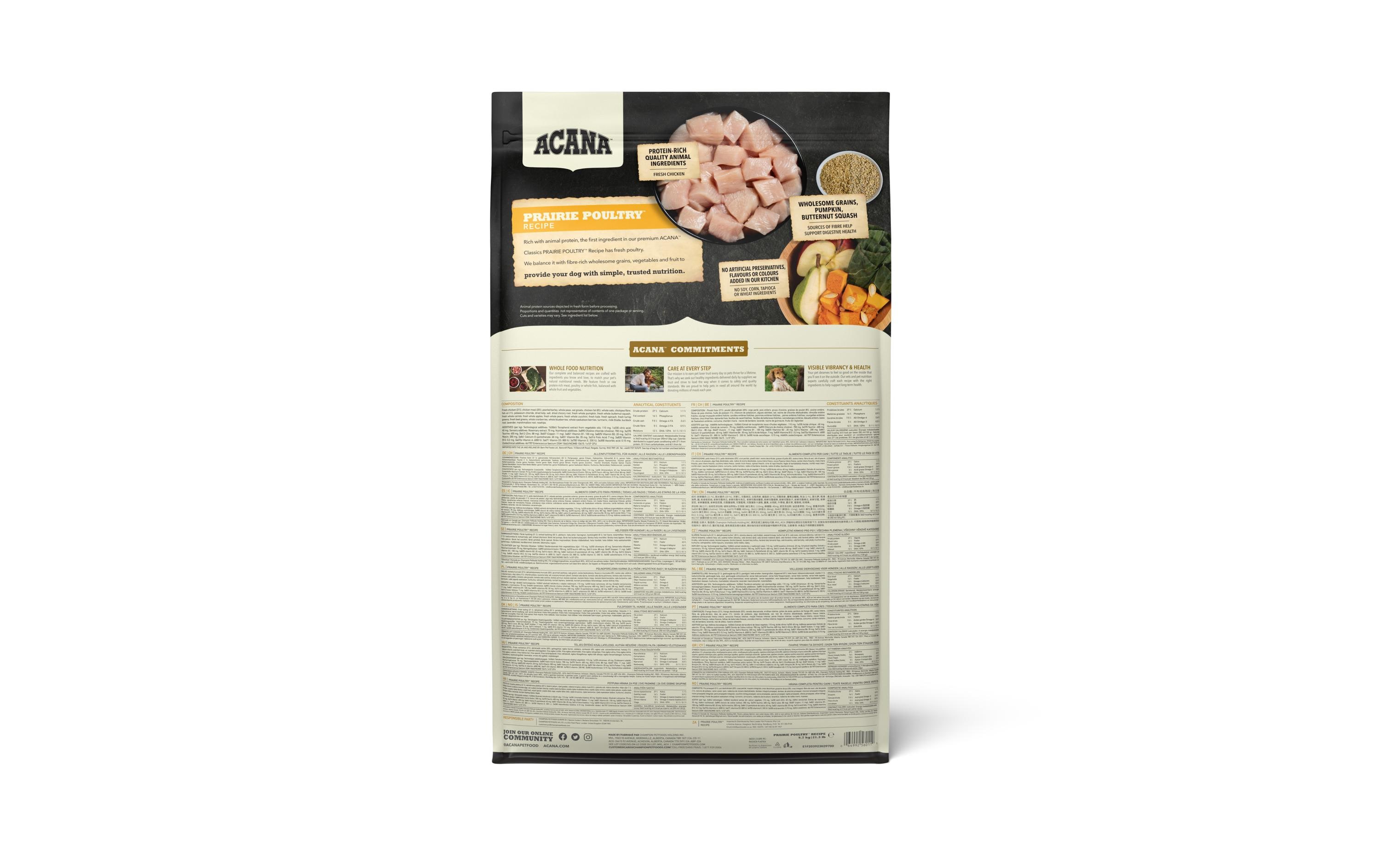 Acana Trockenfutter Classics Prairie Poultry Recipe, 9.7 kg