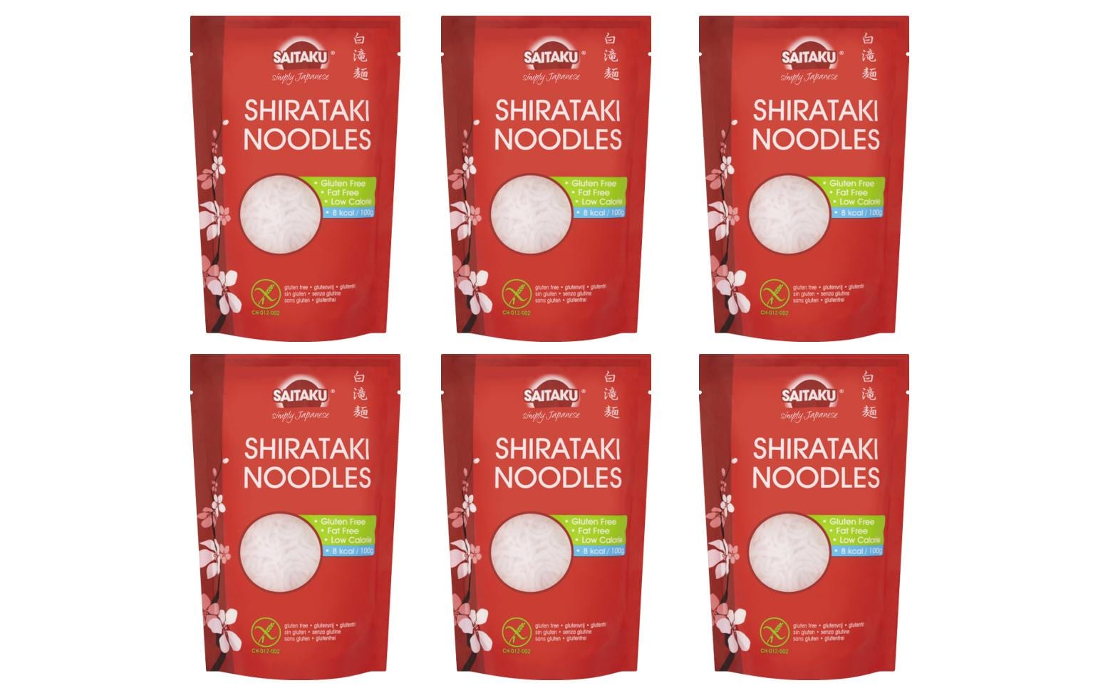 Saitaku Shirataki Noodles 6 x 200 g