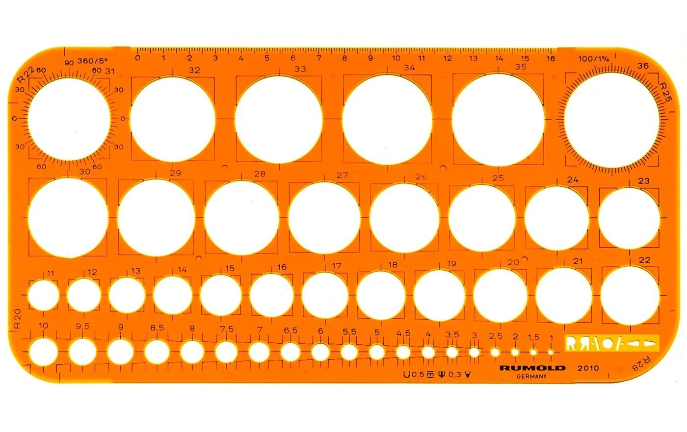 Rumold Schablone 1.0 - 36 mm, Kreis