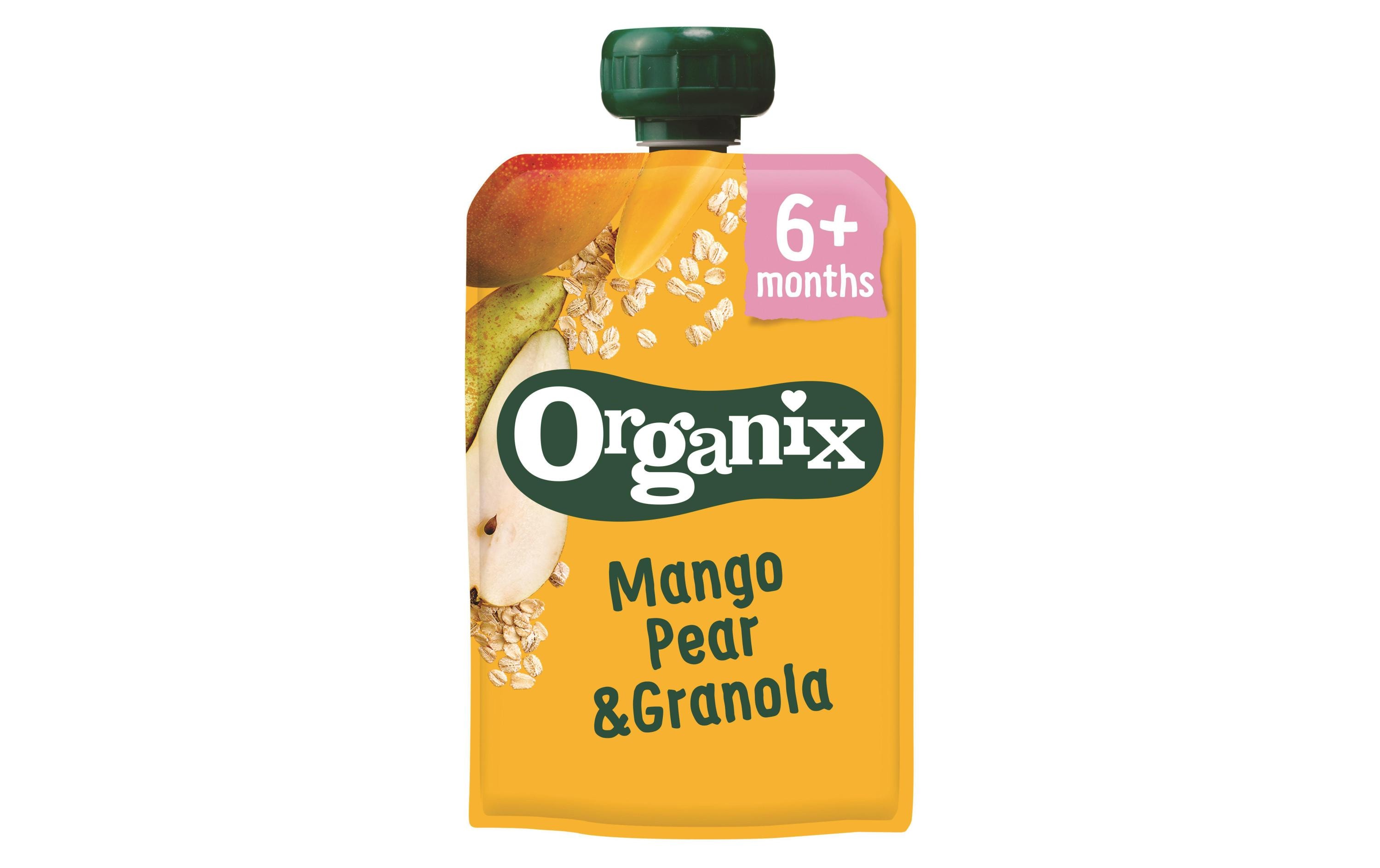 Organix Quetschbeutel Mango, Birne & Getreide 100 g