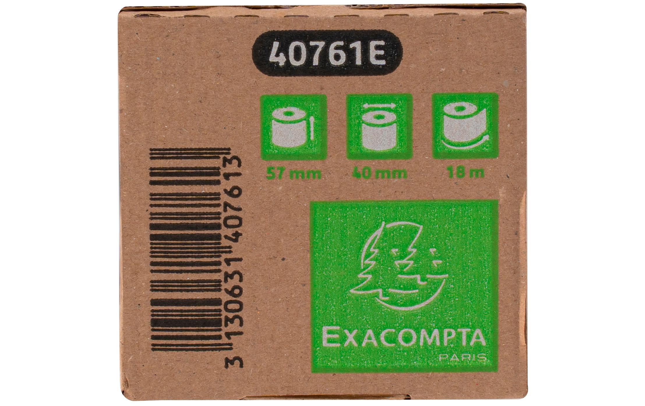 Exacompta Thermo-Papierrolle 57 x 40 x 12 mm, 18 m, 20 Stück