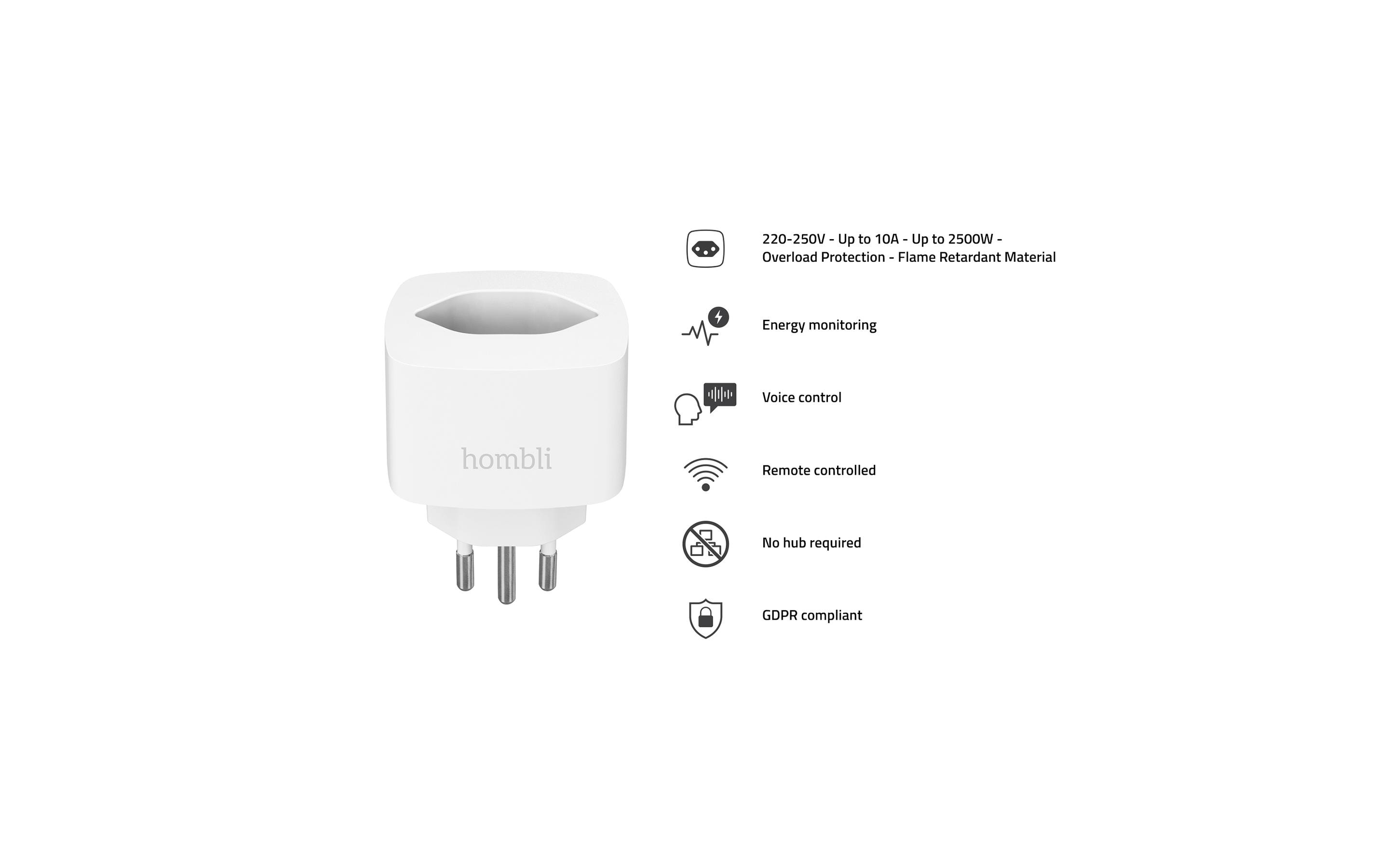 hombli Smart Socket CH, Weiss, 3er-Set