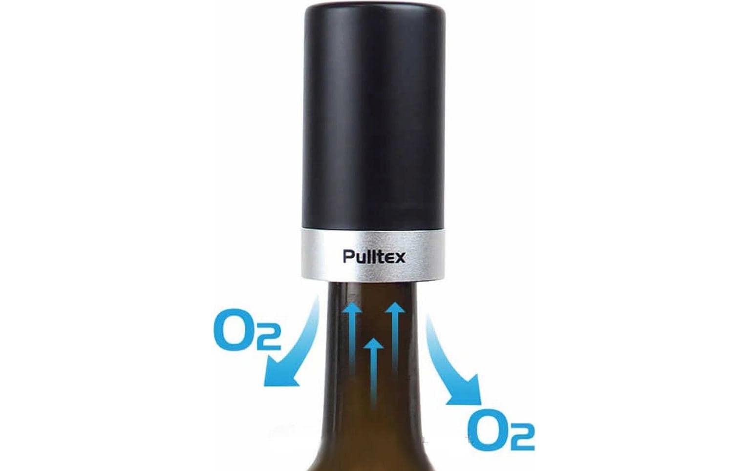 Pulltex Weinflaschenverschluss VACUUM WINE SAVER Schwarz