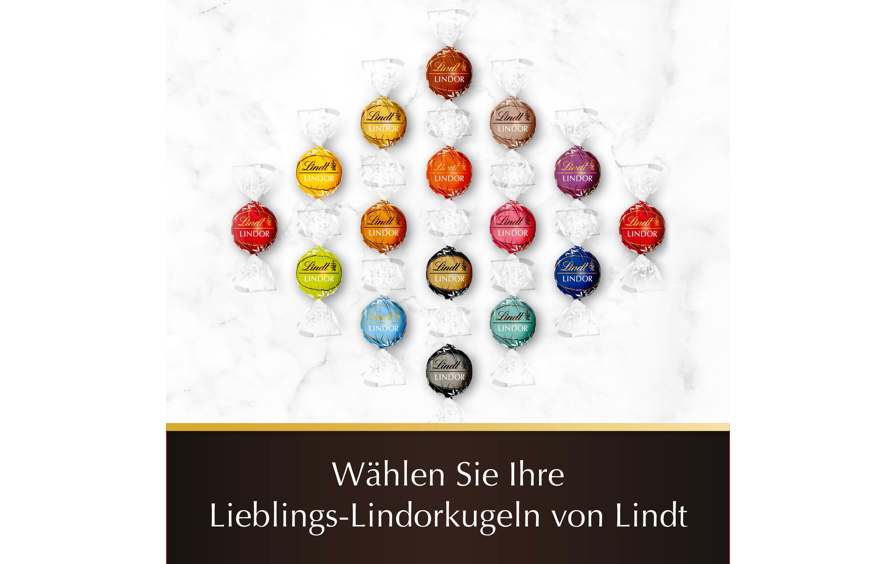 Lindt Schokoladen-Pralinen Lindor Kugeln Dunkel 70% Kakao 200 g