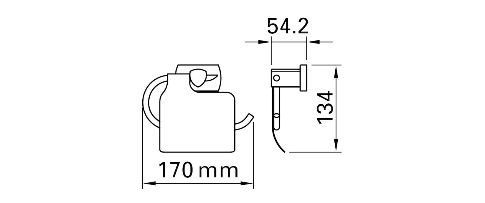 BIASCA Toilettenpapierhalter schwarz matt