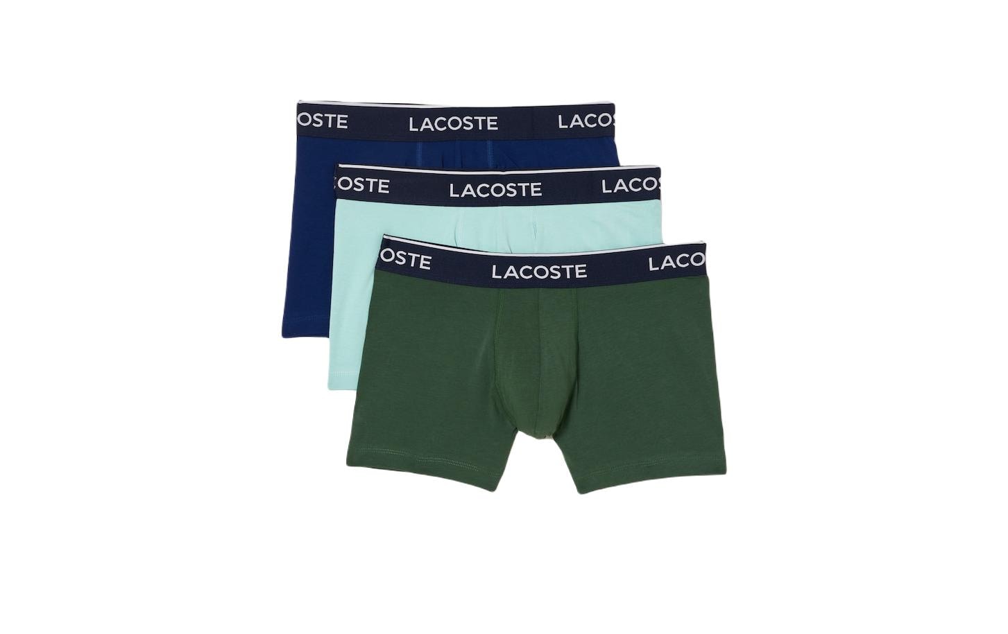 Lacoste Boxershort 3er Pack Dunkelblau/Dunkelgrün/Türkis, M