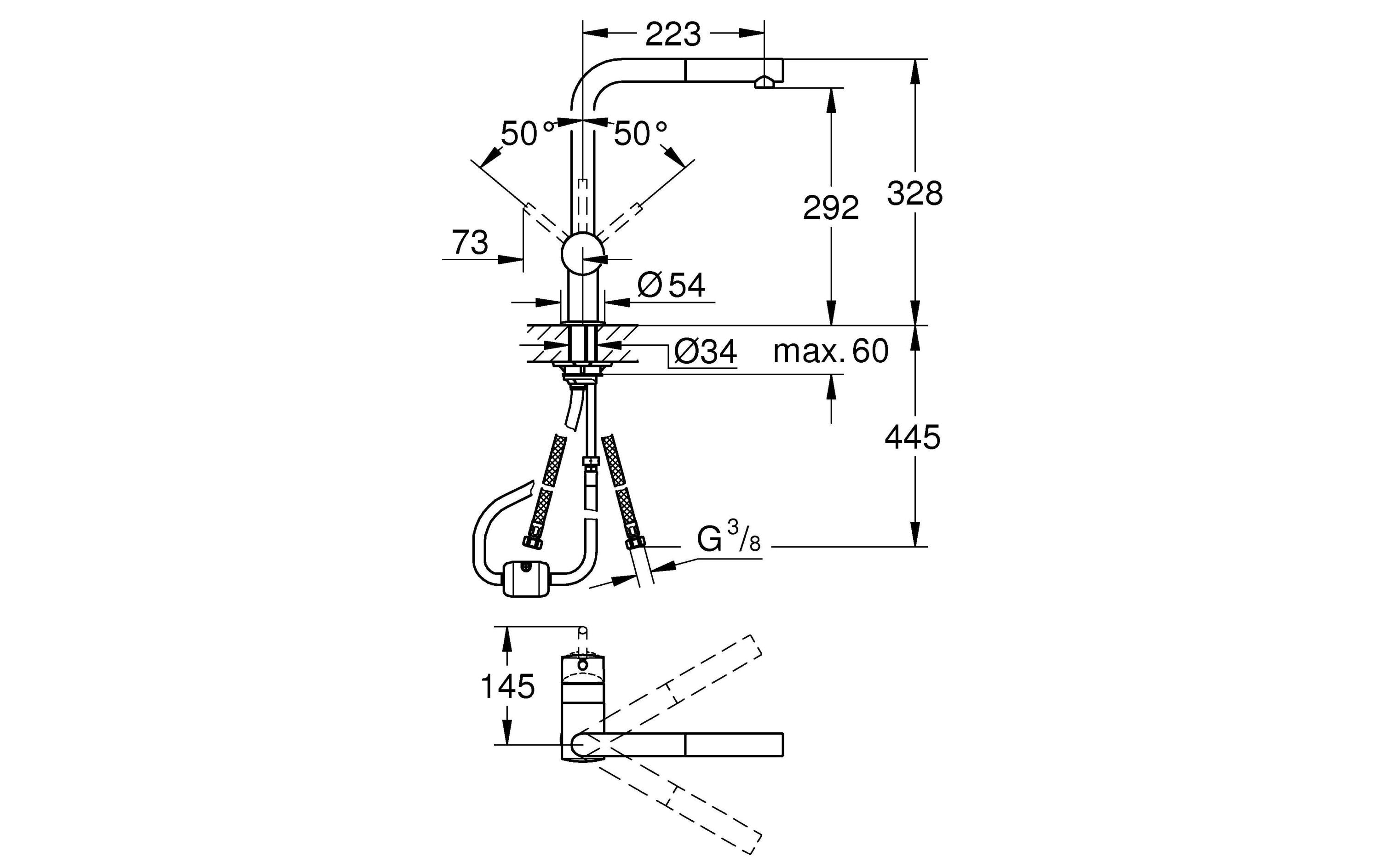 GROHE Küchenarmatur Minta L-Auslauf