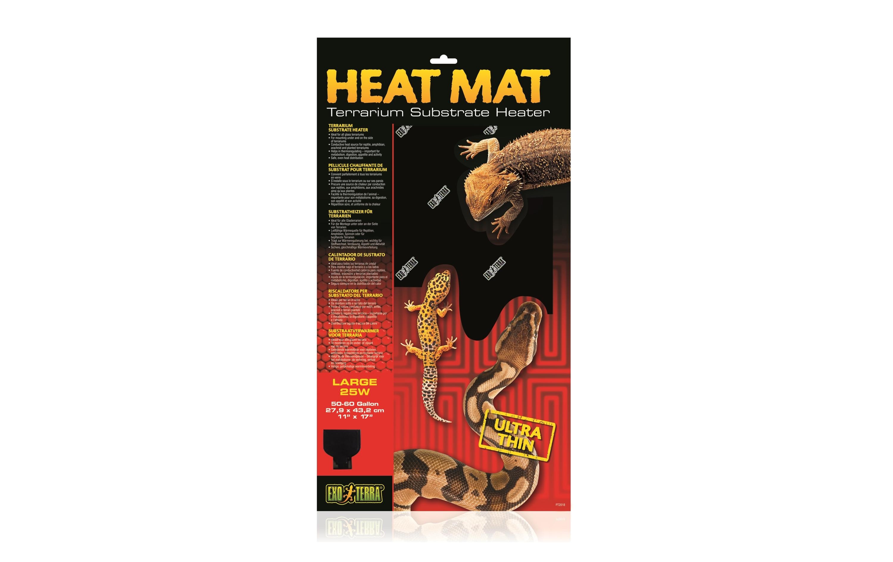 Exo Terra Substratheizer Heat Mat L, 27.9 x 43.2 cm, 25W