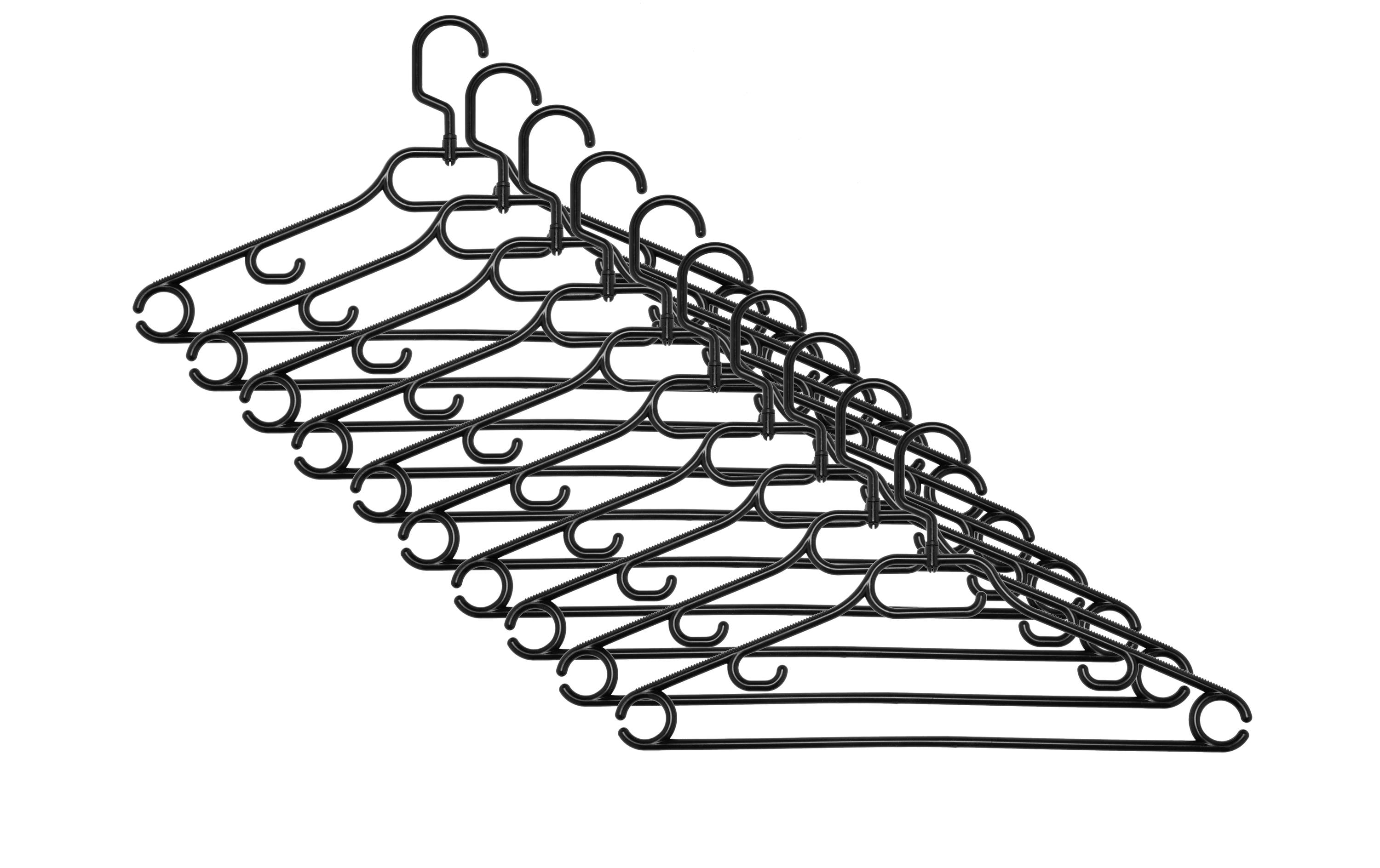 FTM Kleiderbügel 10 Stück, Schwarz